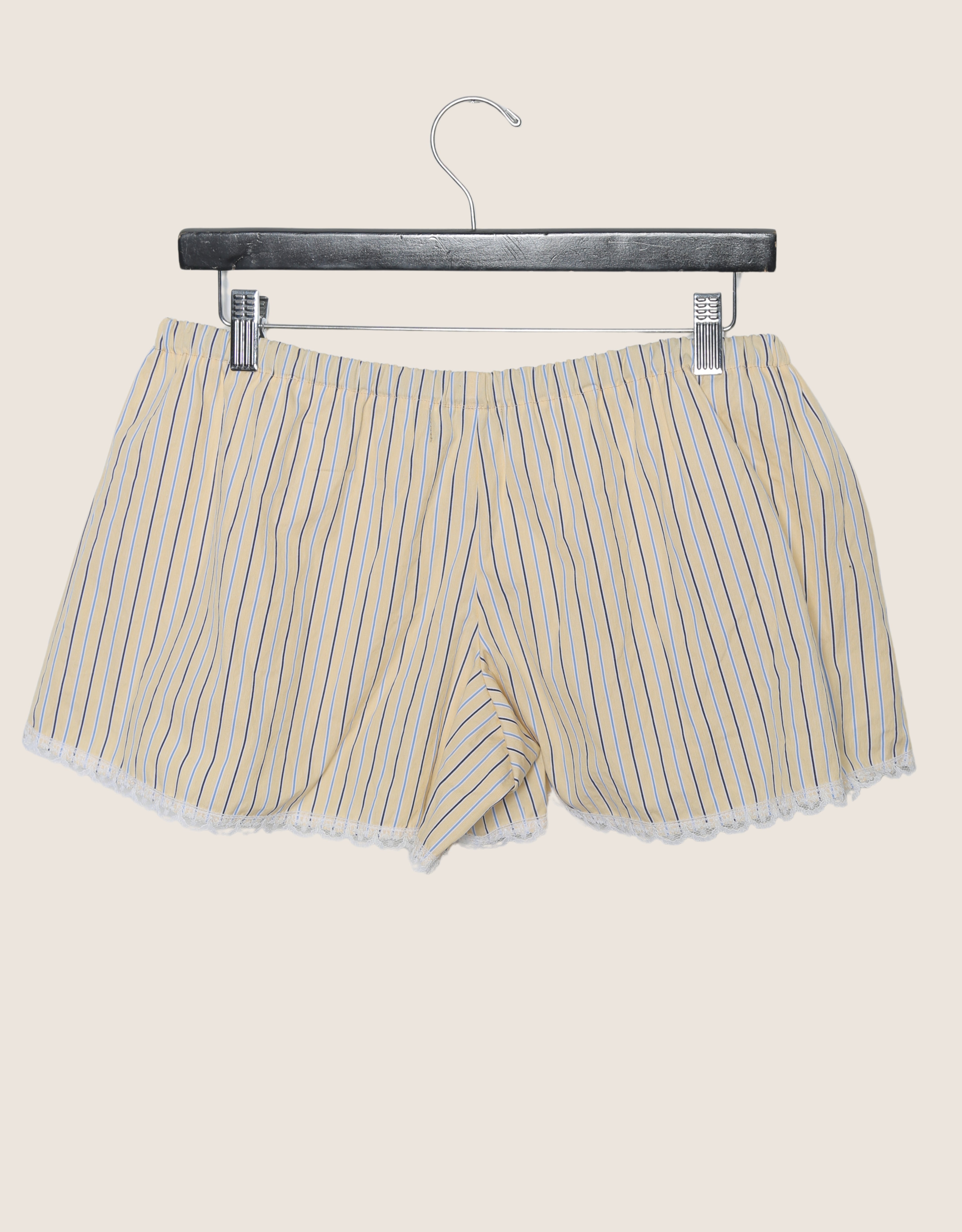 yellow polo reworked mini shorts (large)