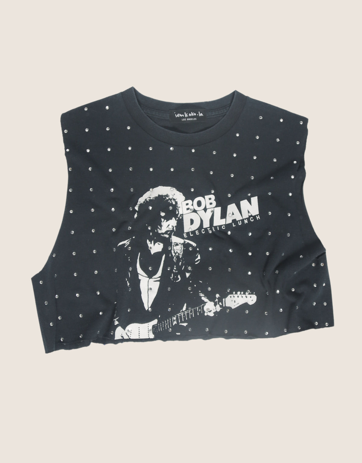 bob dylan rhinestone muscle tank (S/M)