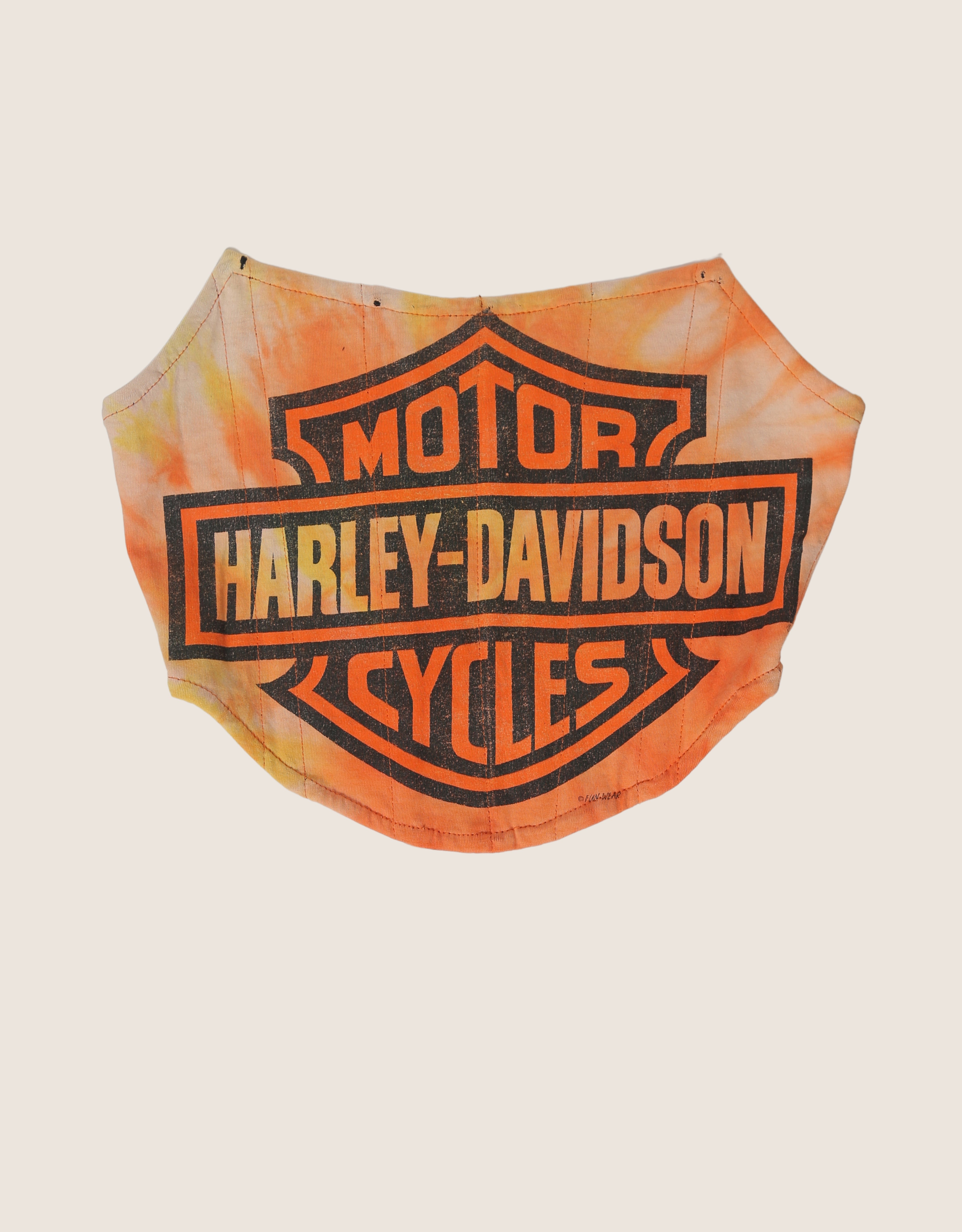 orange harley davidson strapless corset (s/m)
