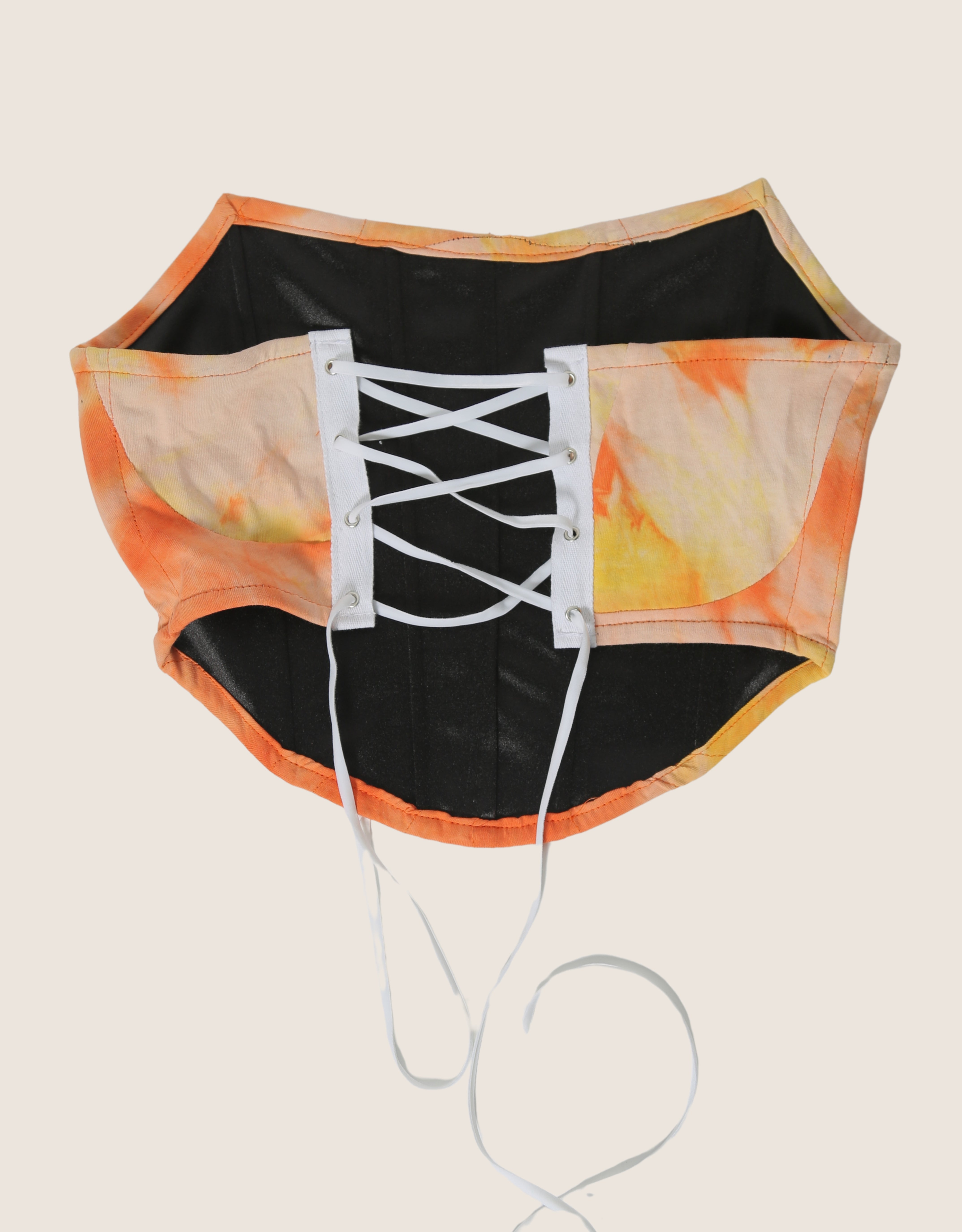 orange harley davidson strapless corset (s/m)