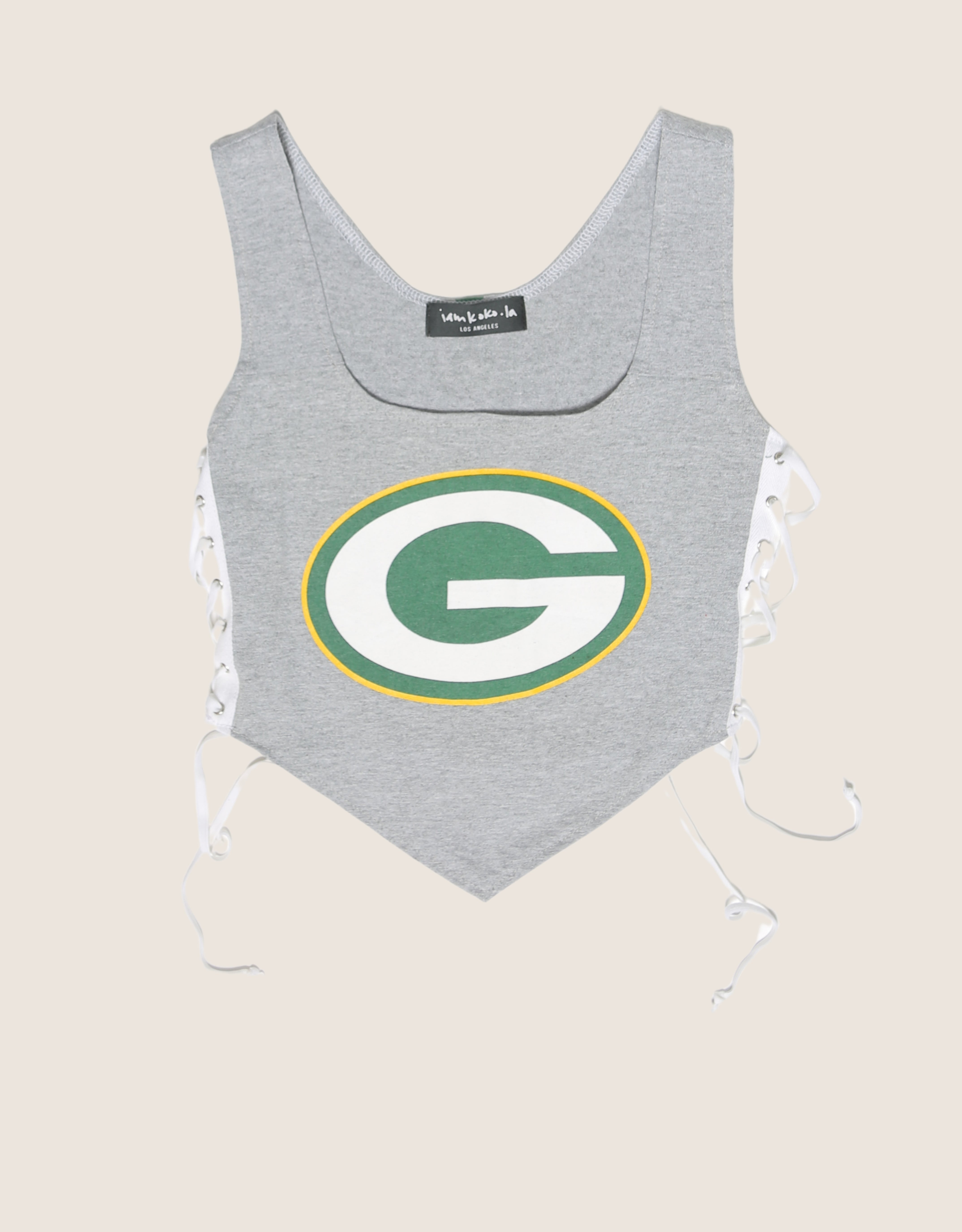 green bay reworked side lace tank top