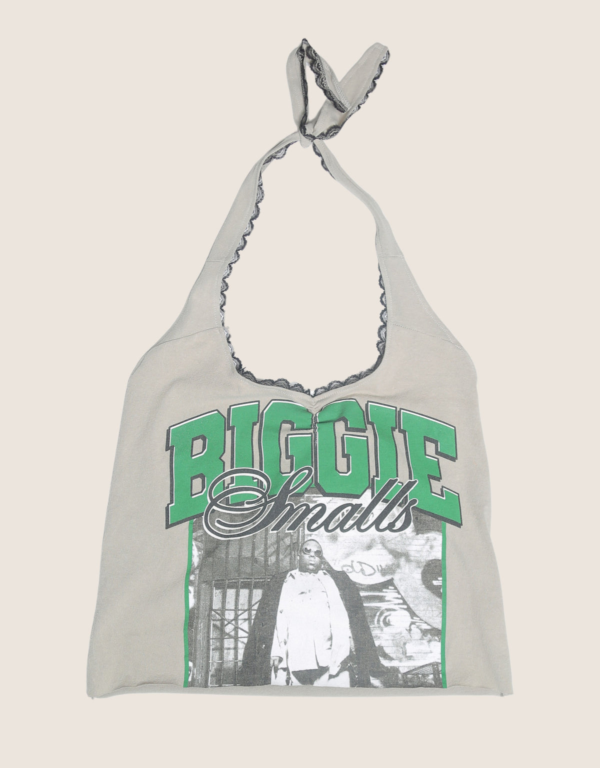 biggie smalls lace trim halter top