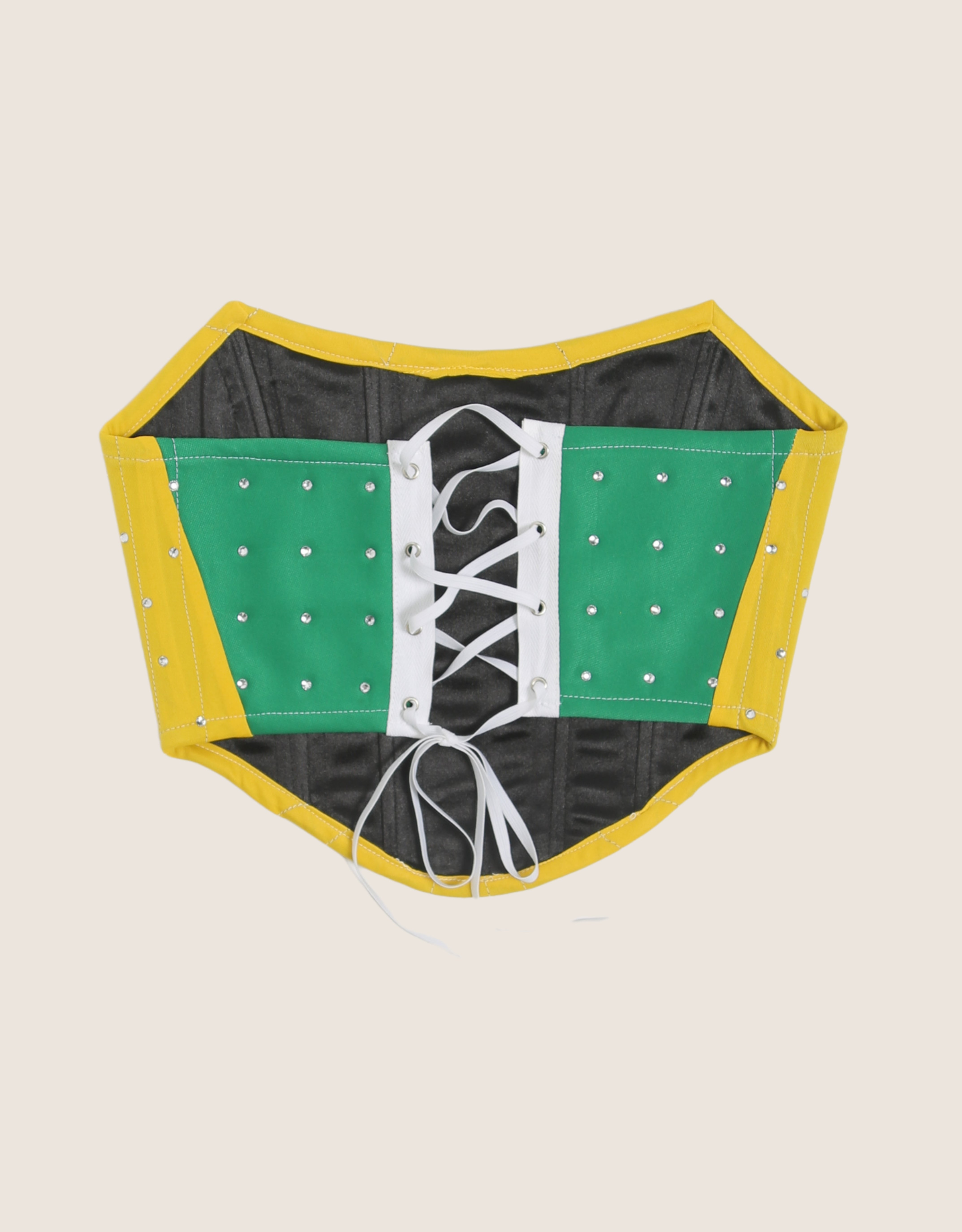 brasil soccer strapless corset with rhinestones (s)