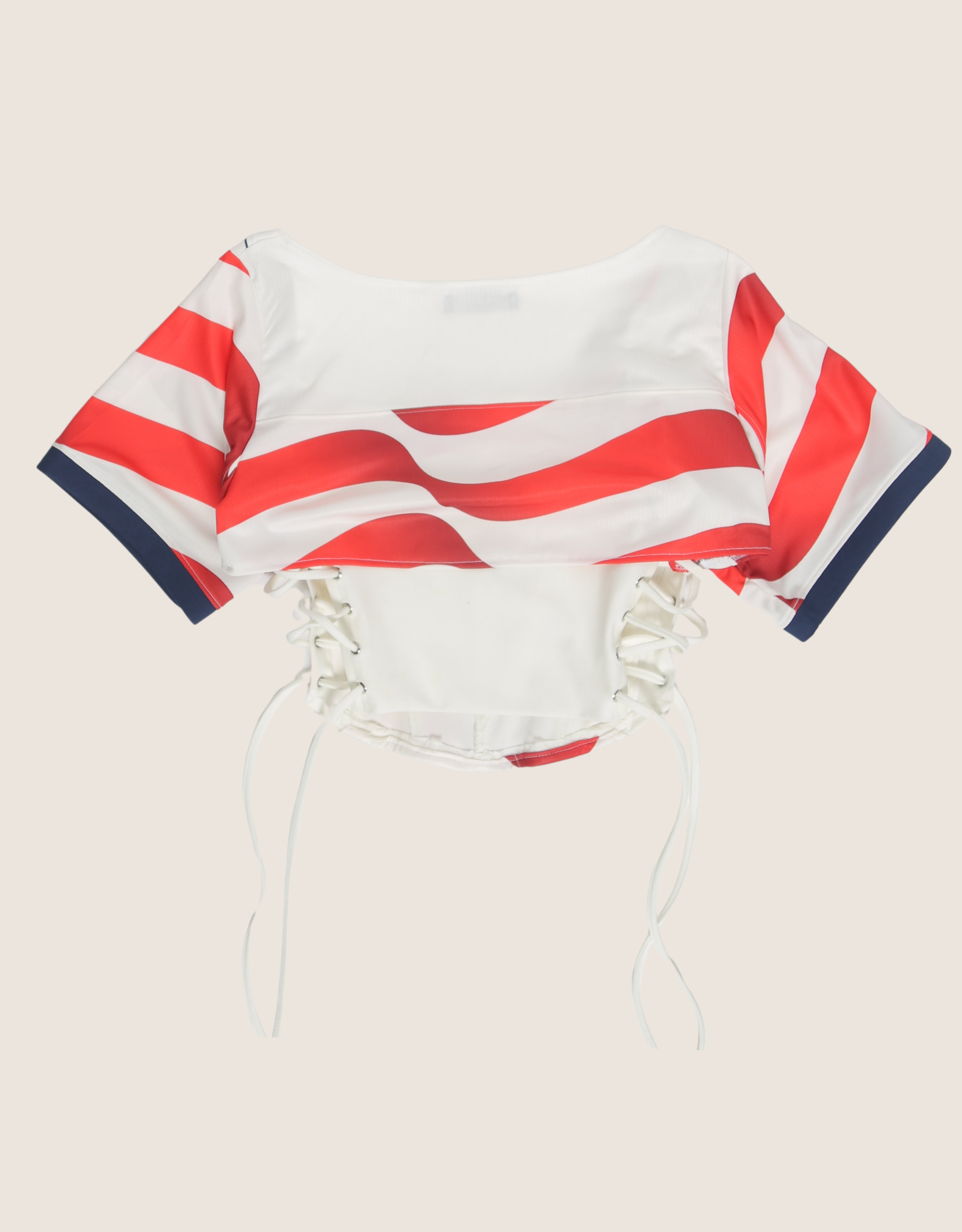 USA reworked cropped corset with matching shrug