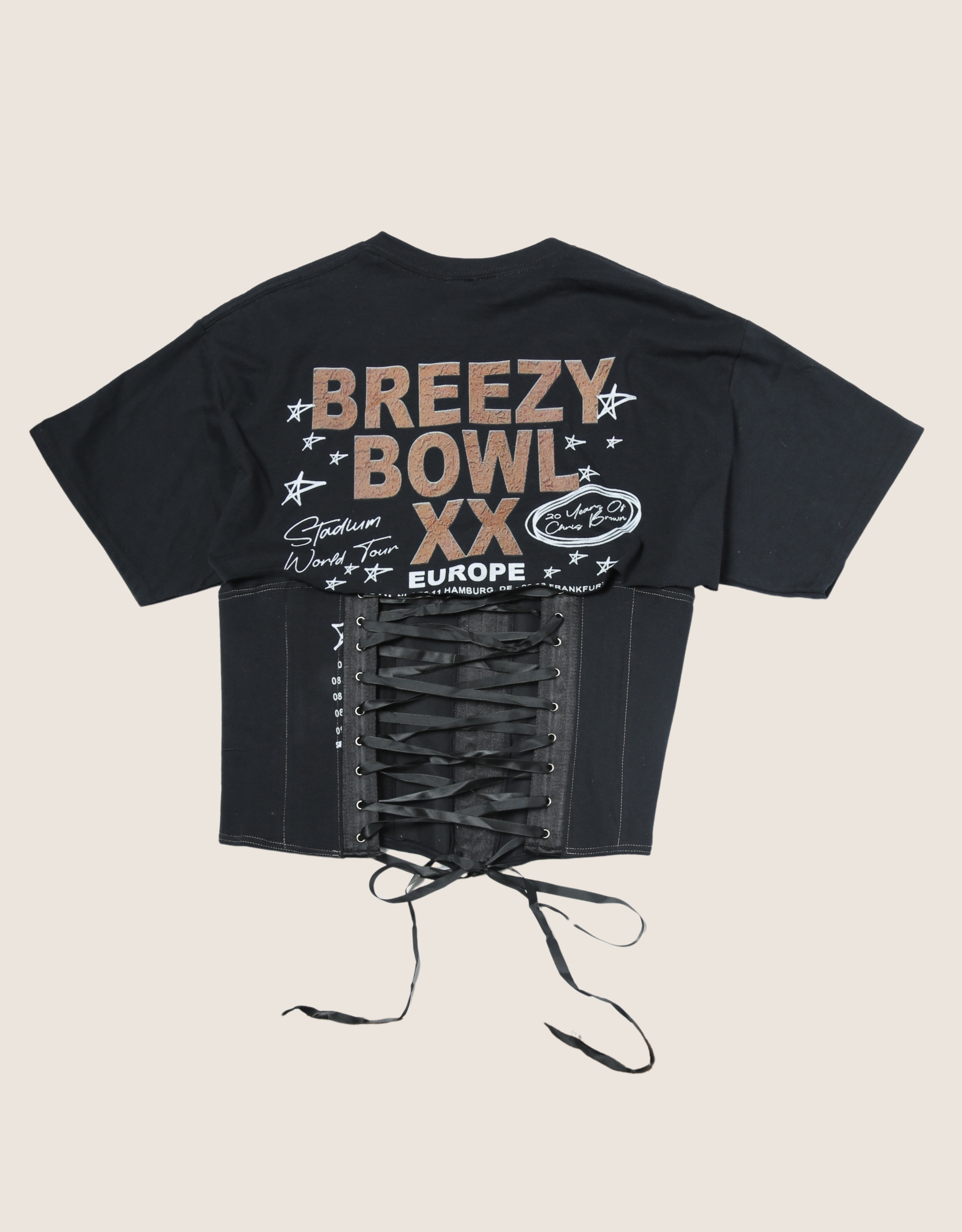 custom Chris Brown finger snap corset t shirt