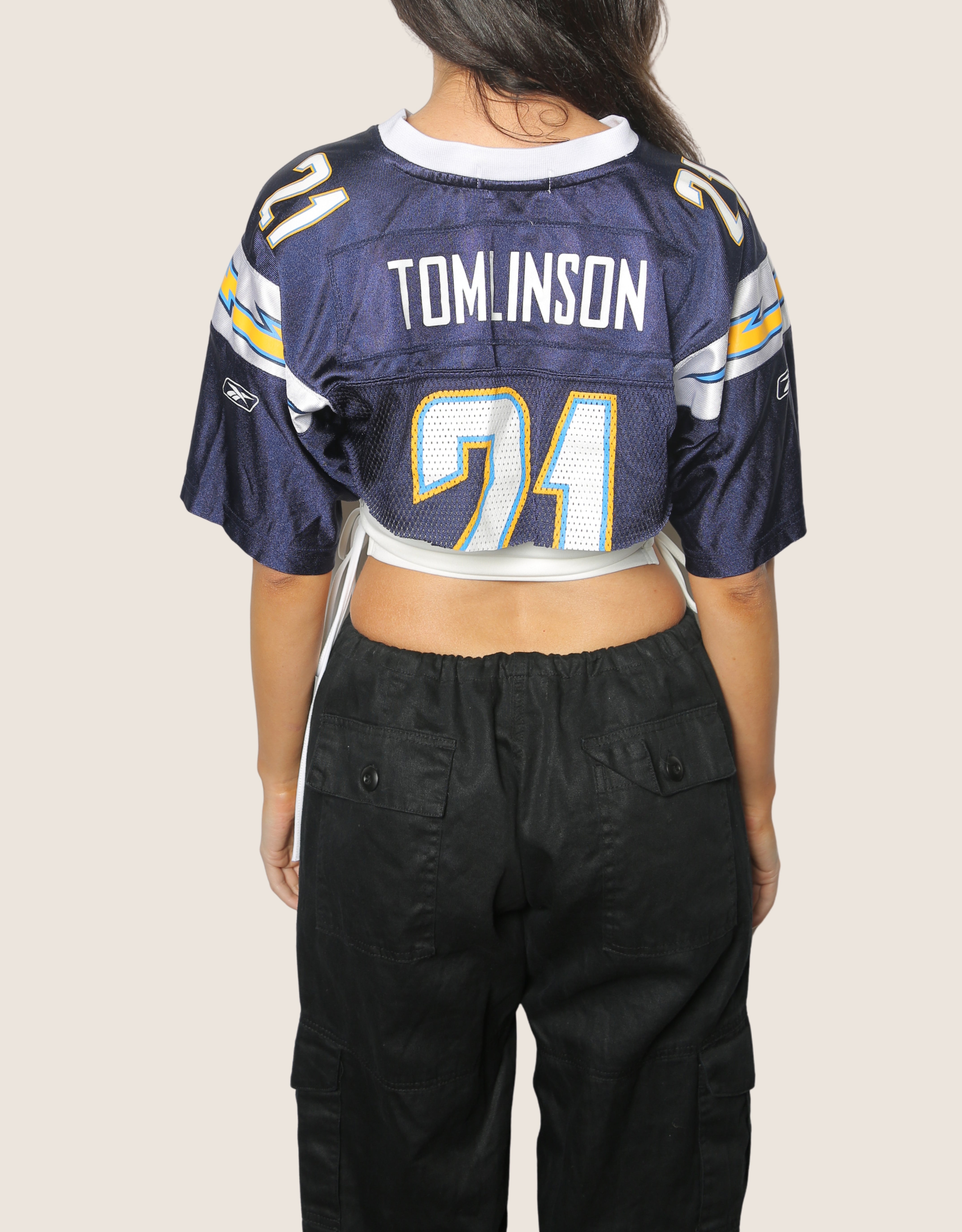 chargers reworked corset with matching shrug (S/M)