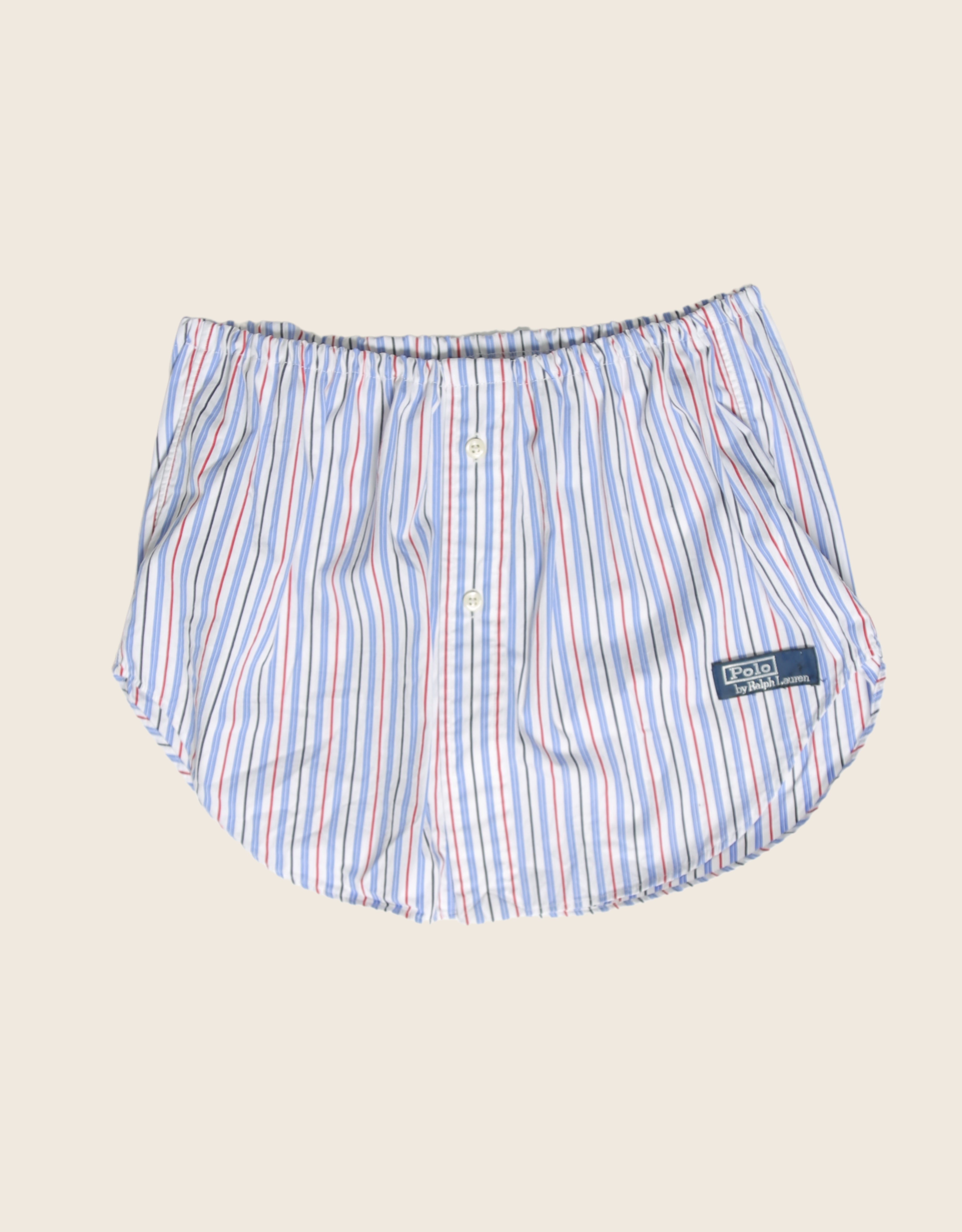 polo stripes reworked mini skirt