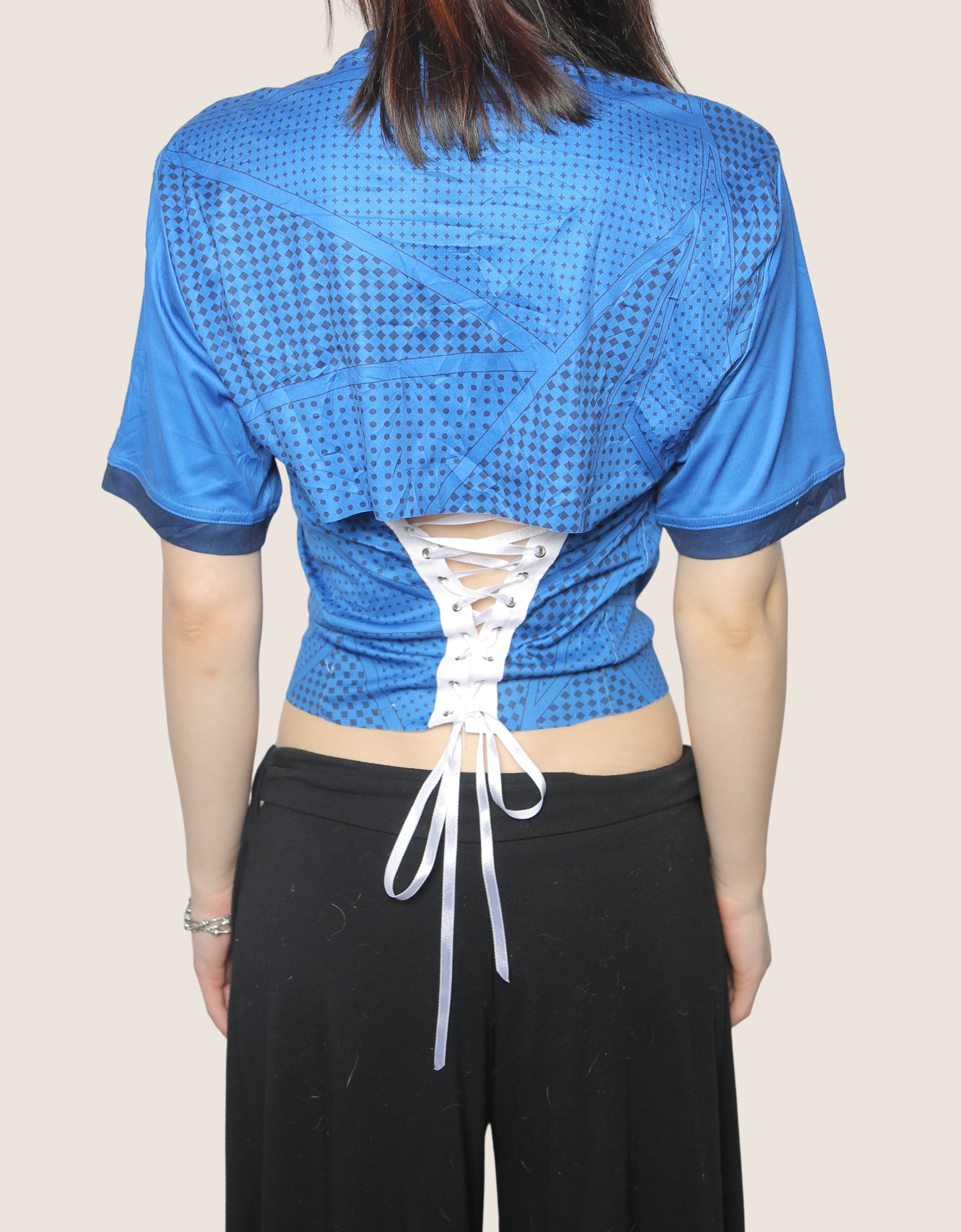 italy reworked lace back jersey (S)