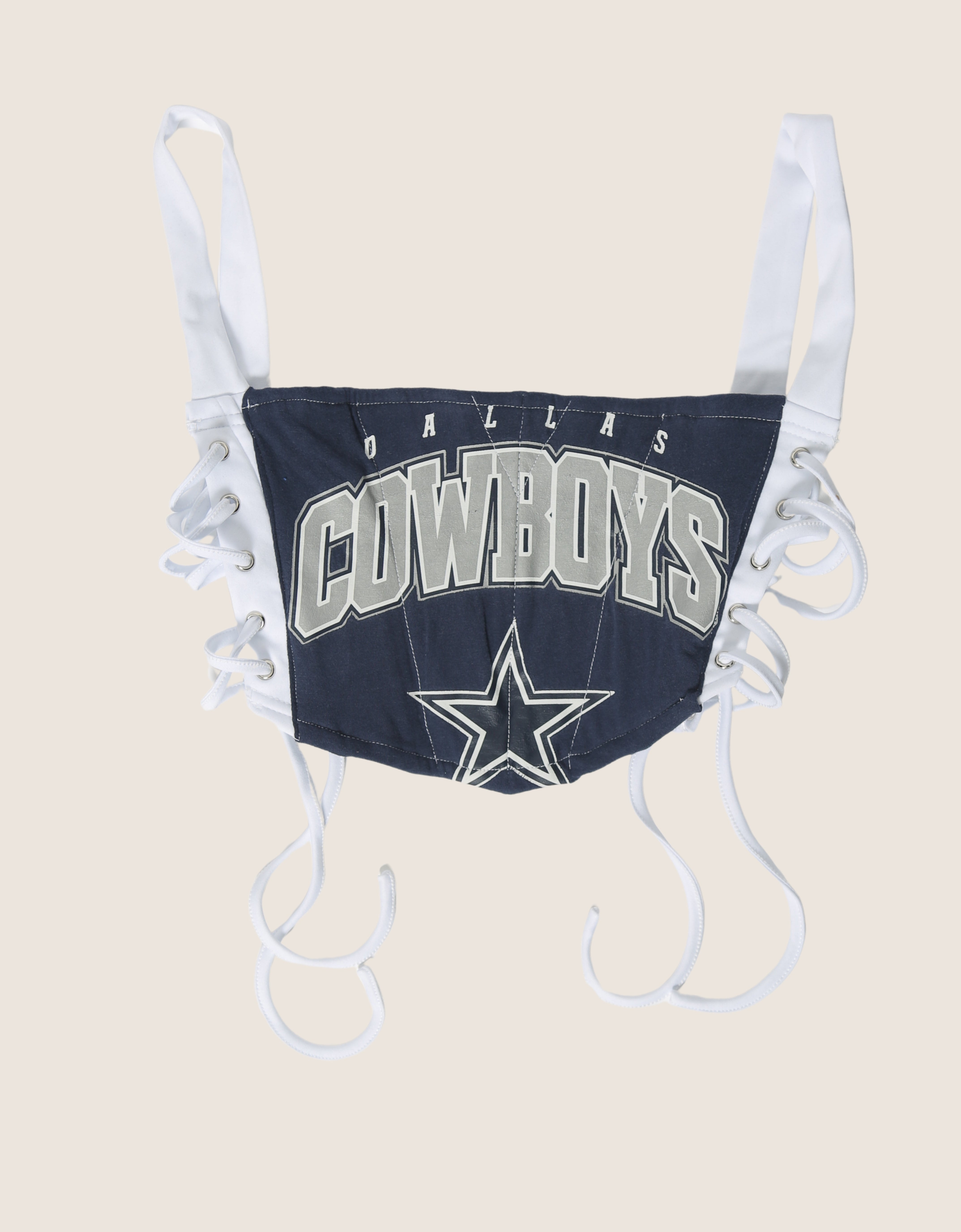 cowboys side lace cropped corset (xs/ small)