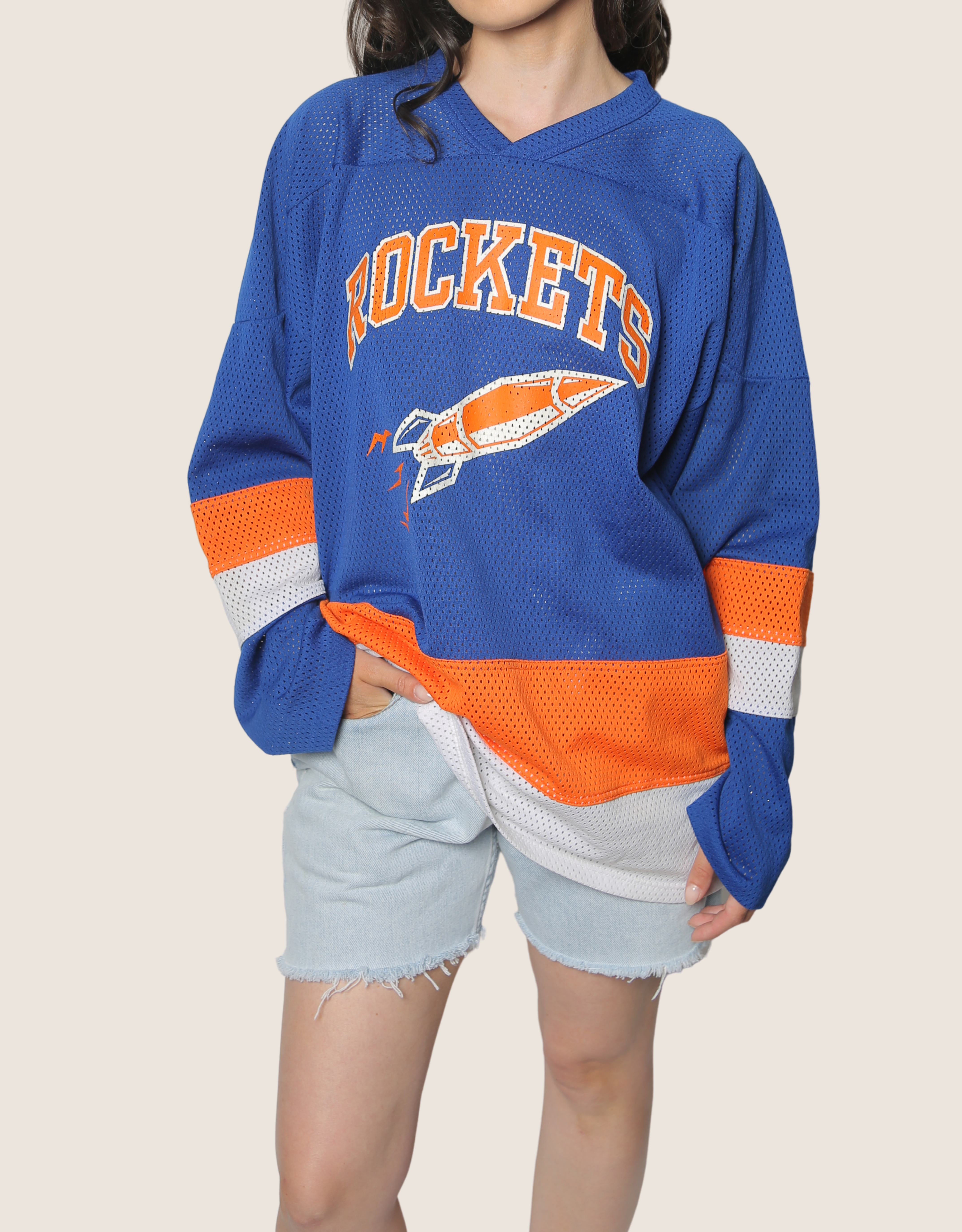 rockets vintage mesh long sleeve jersey