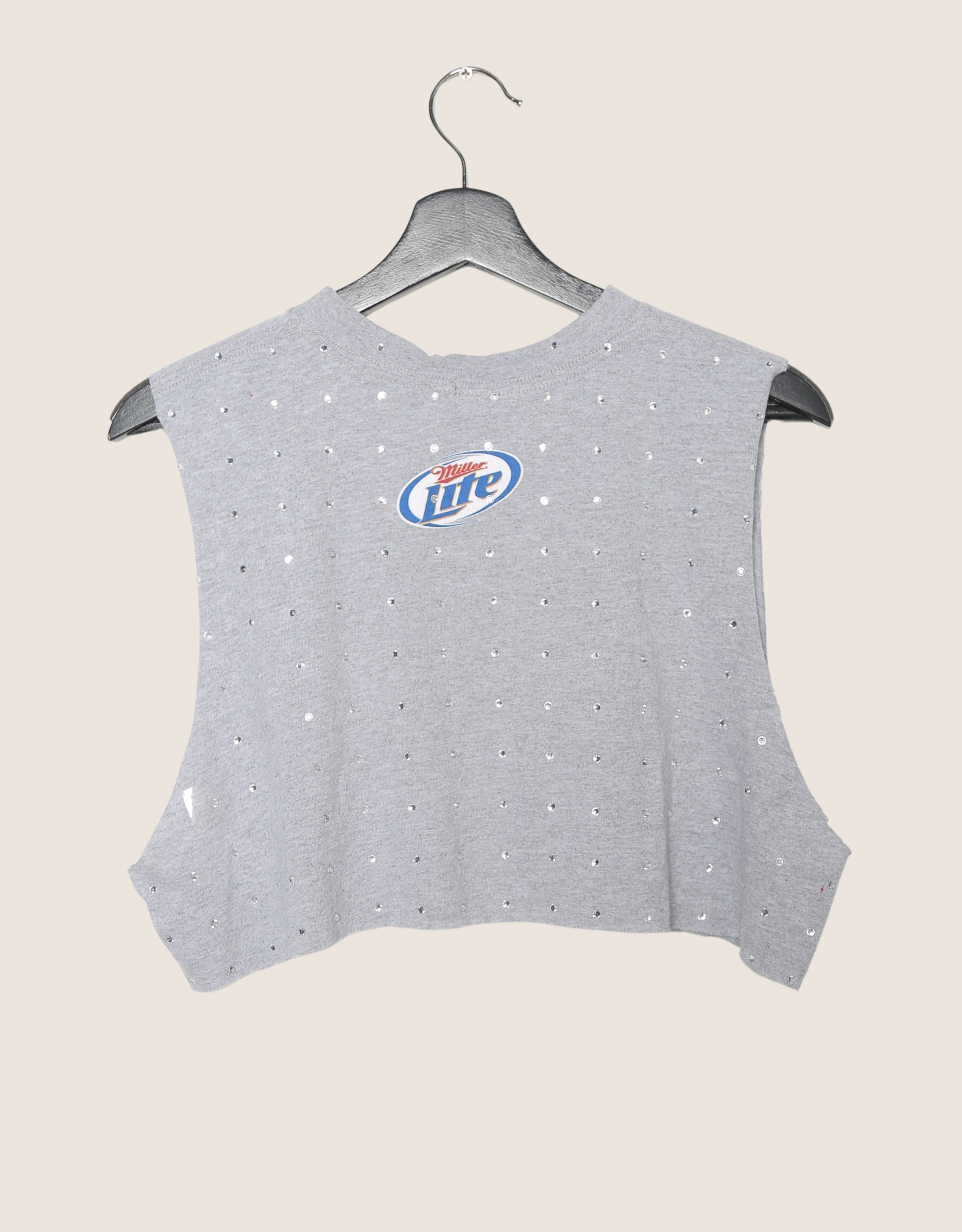 grey chicago bears rhinestone muscle tank