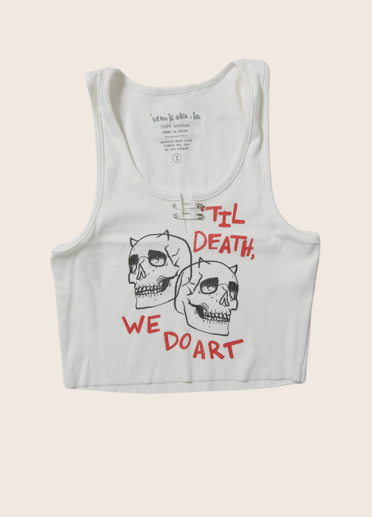 nessa barrett 'til death' cropped tank | iamkoko.la