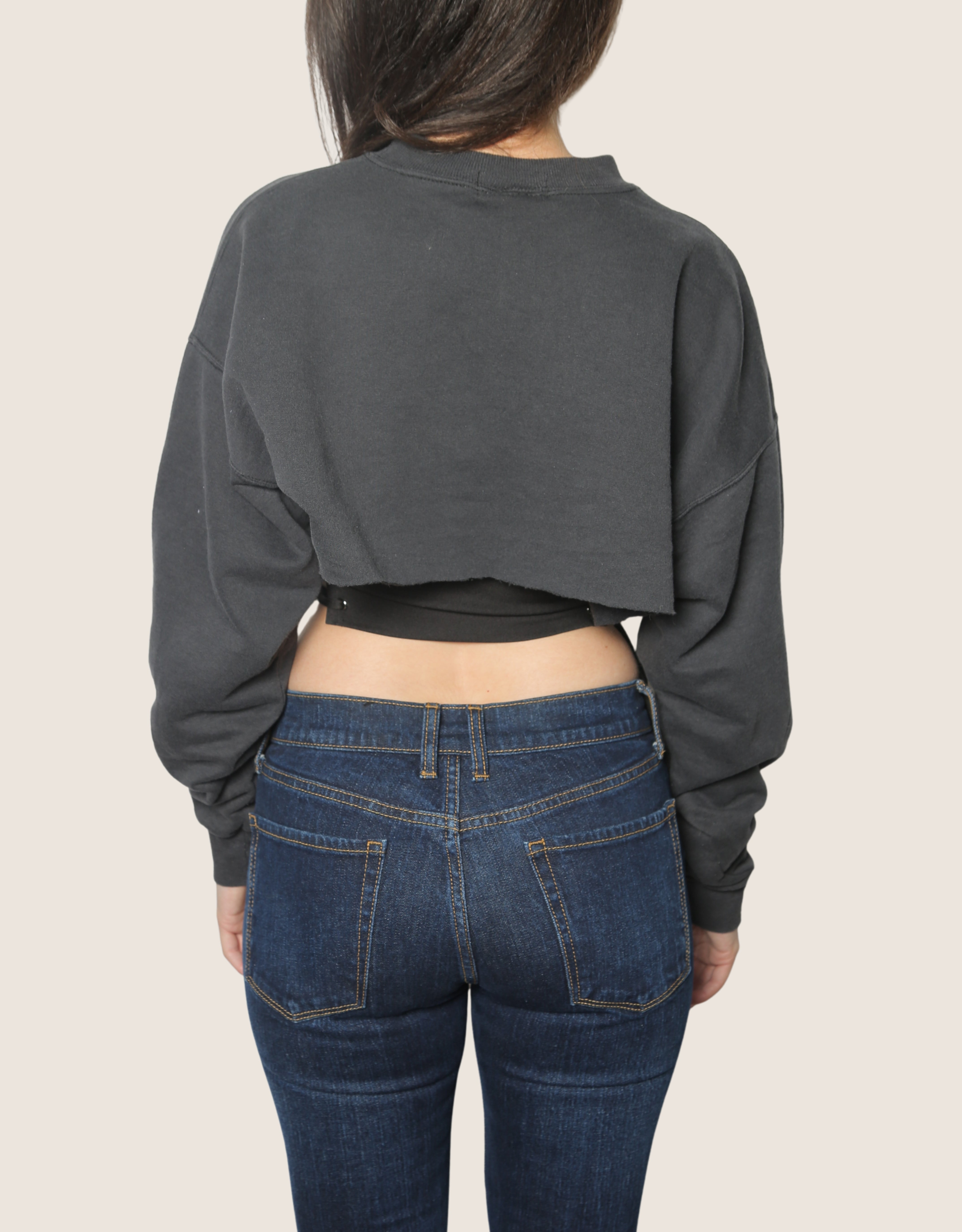 harley reworked corset with matching sweatshirt shrug (small)