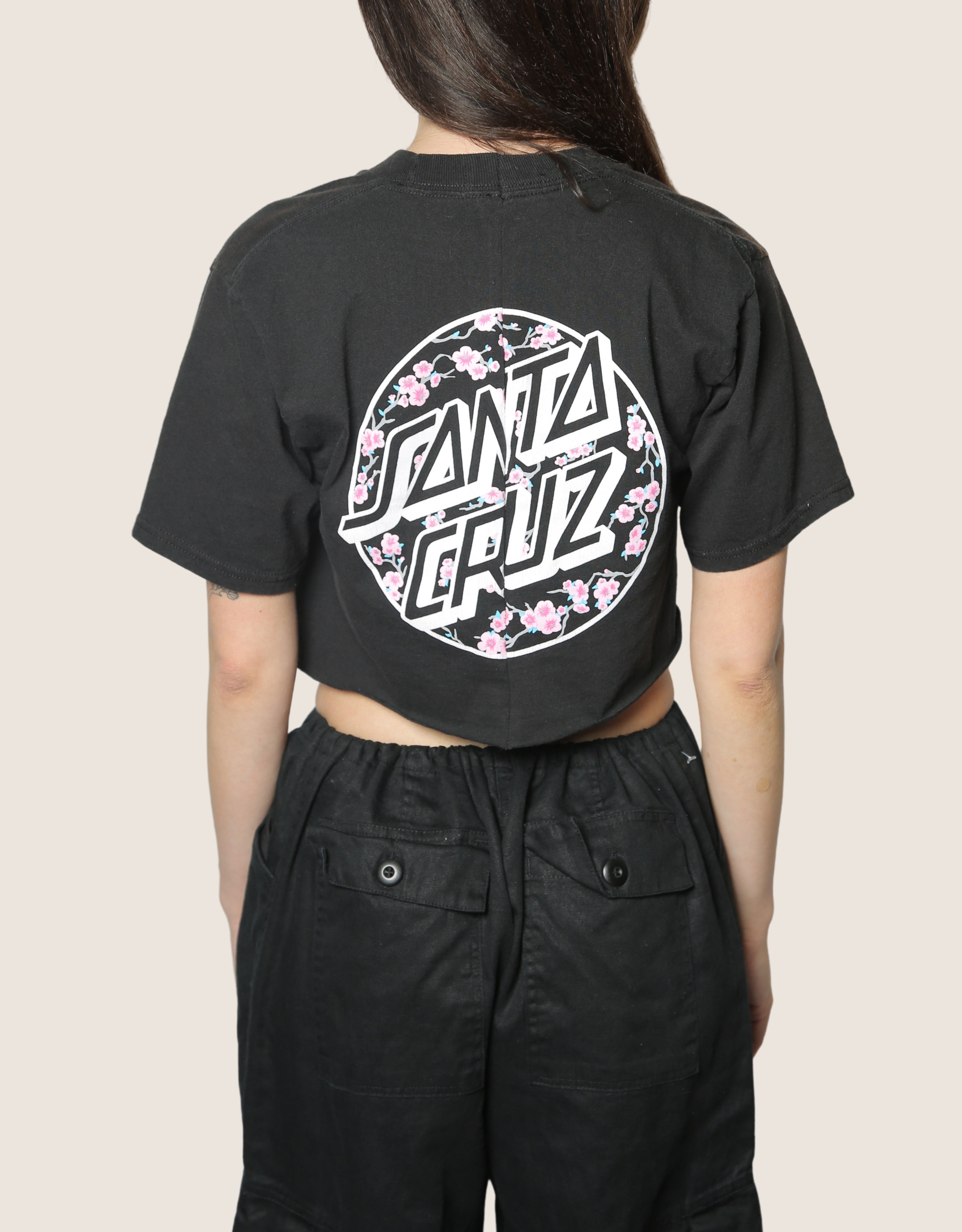 santa cruz cropped twist tee
