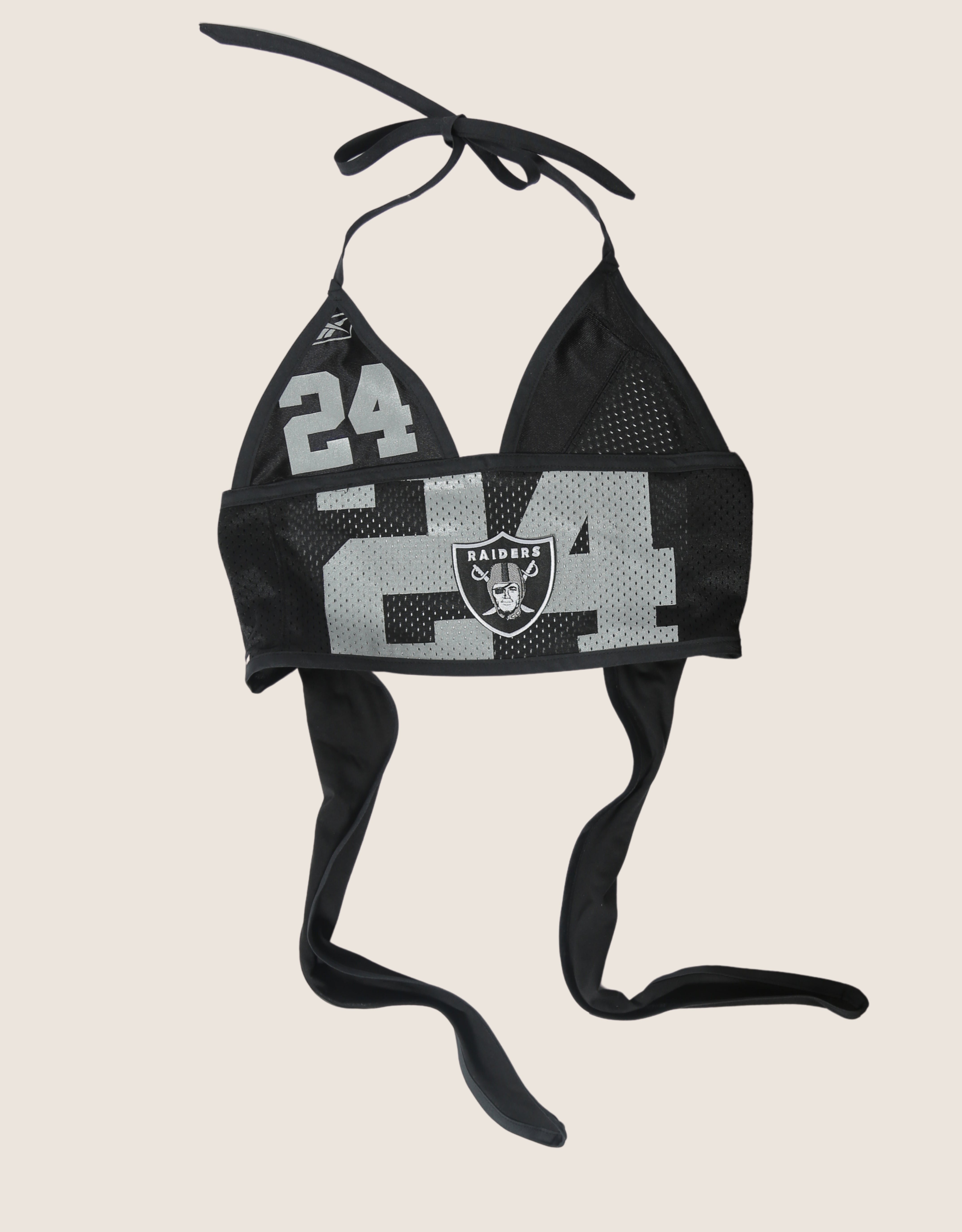 raiders jersey halter top