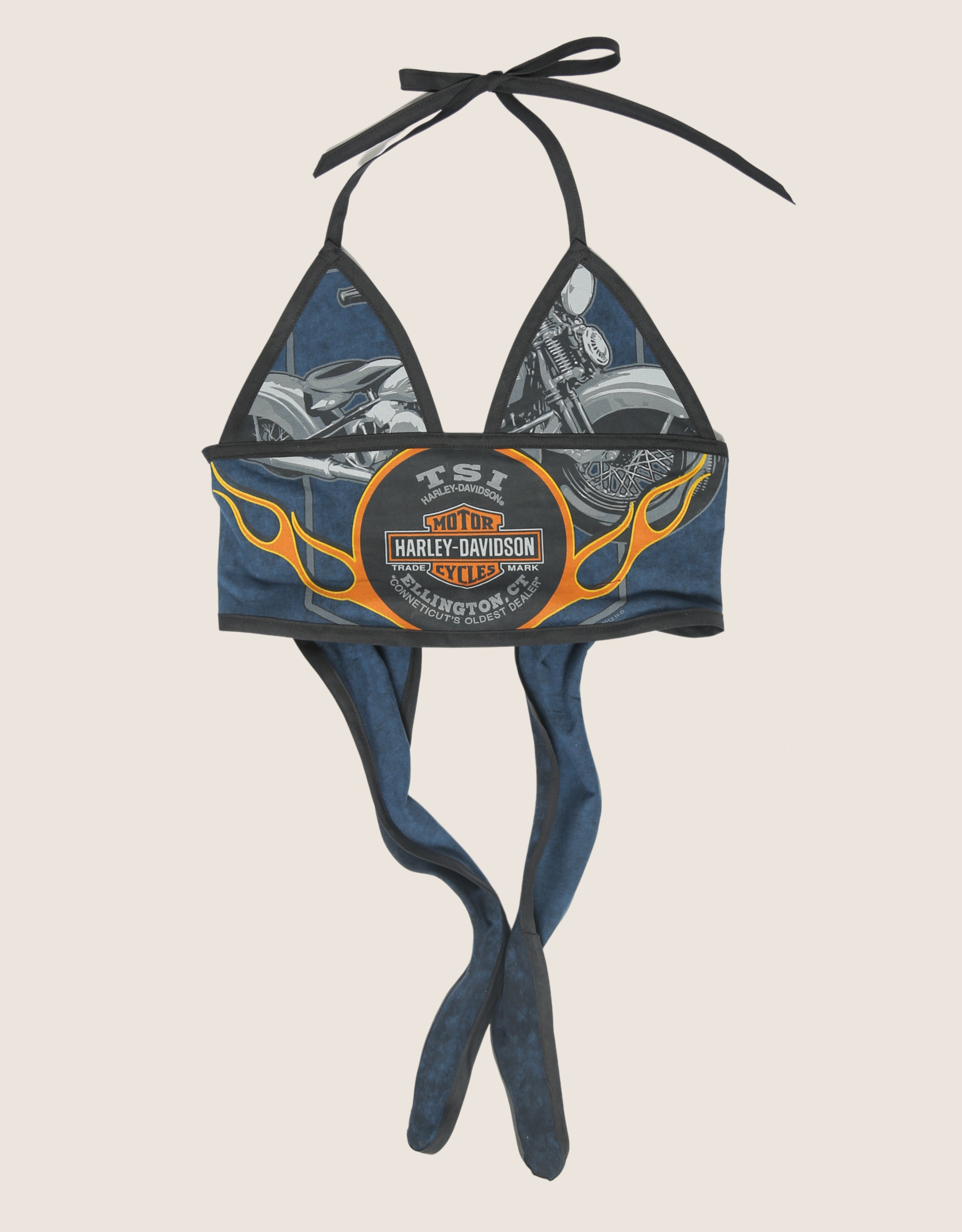 harley flames halter top