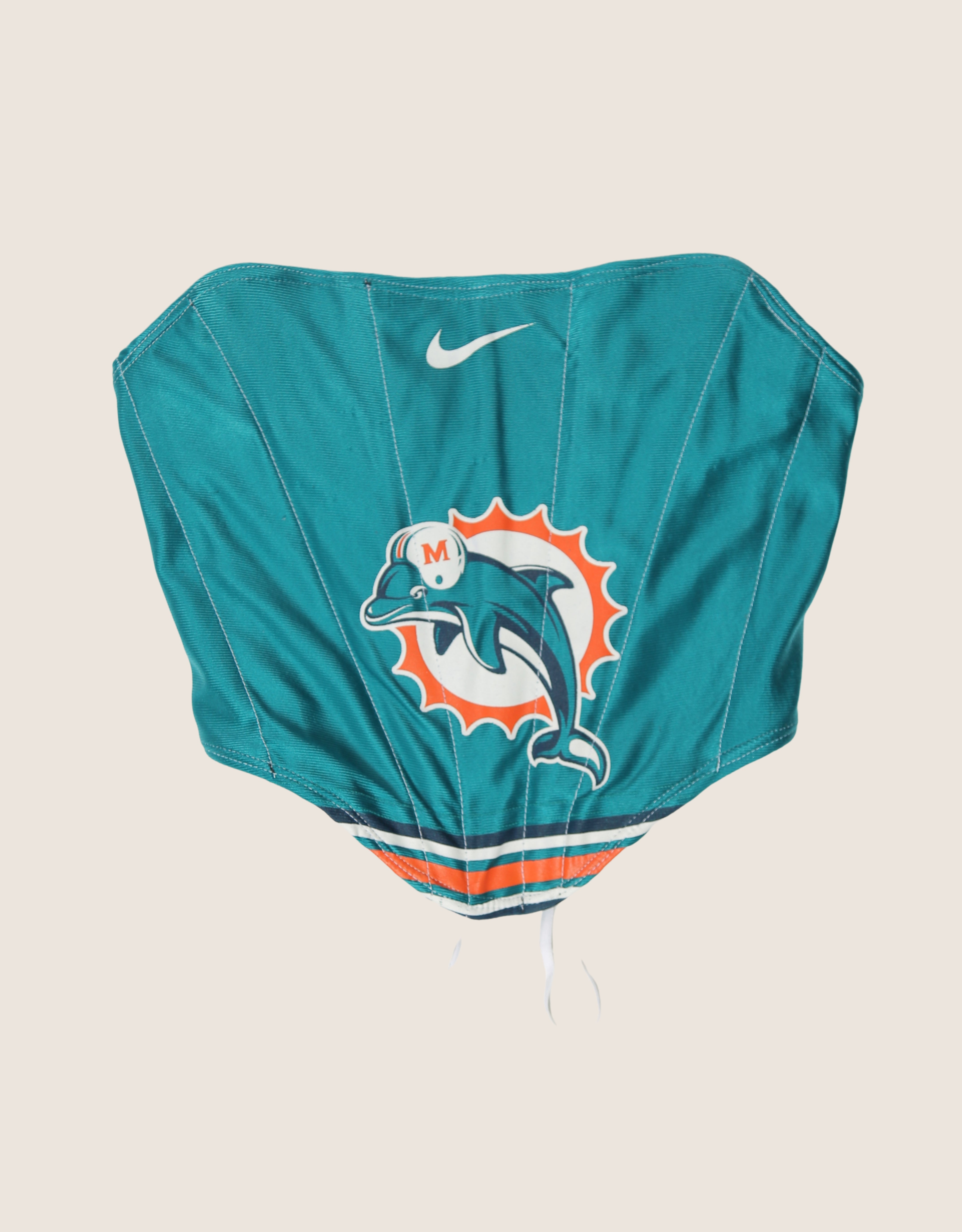 miami dolphins strapless corset (extra small/ small)