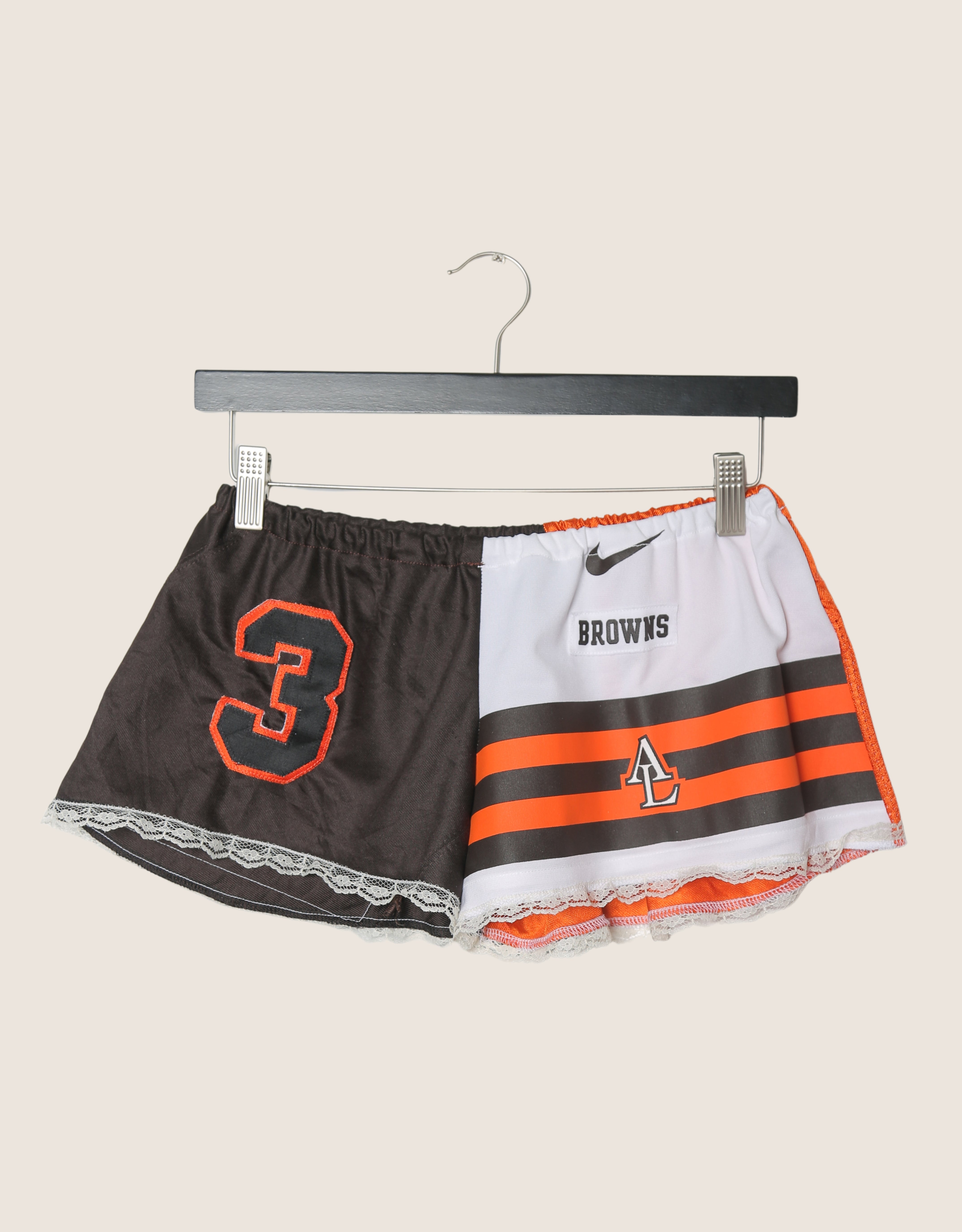 browns reworked mini shorts