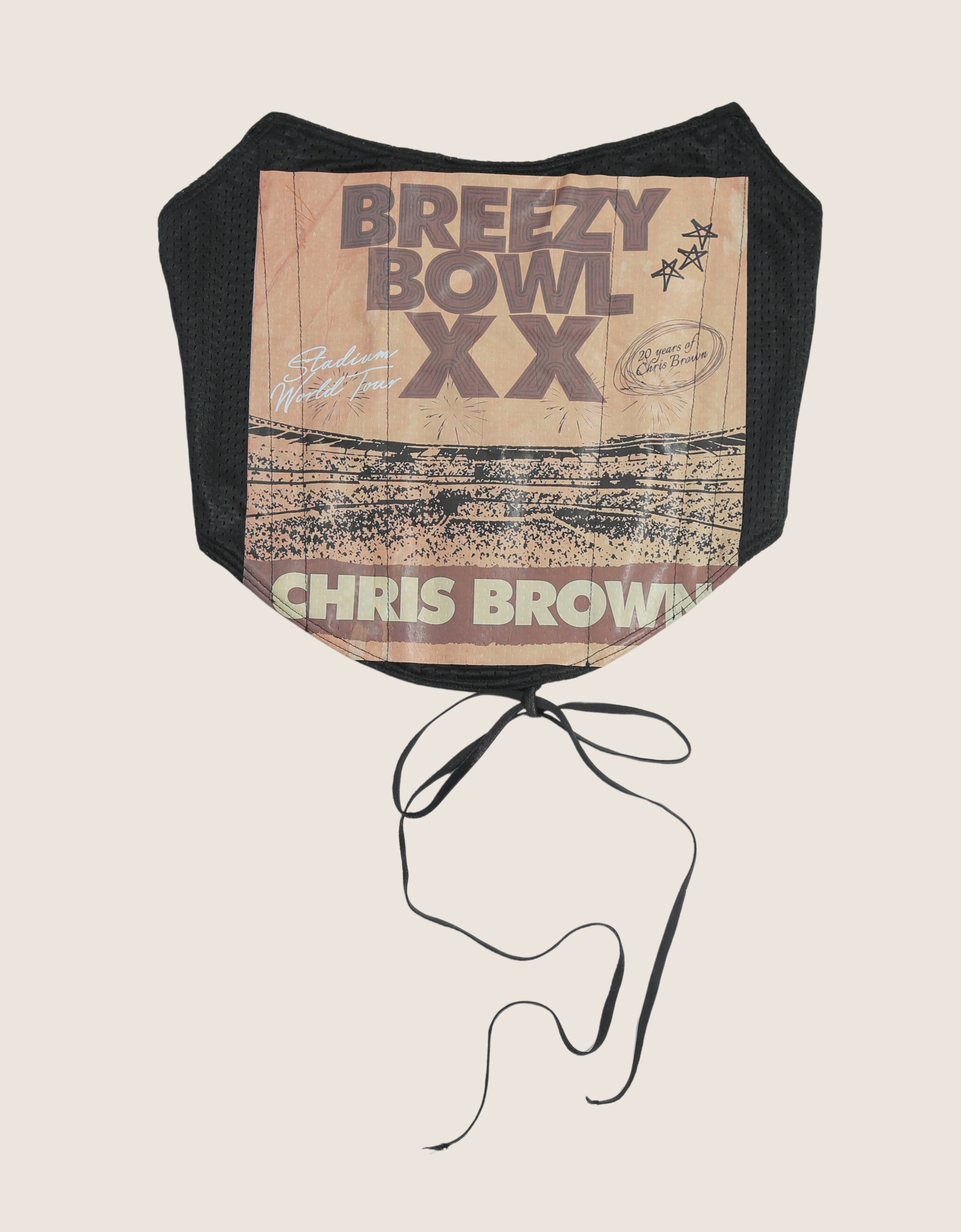 custom Chris Brown "Breezy Bowl" jersey strapless corset