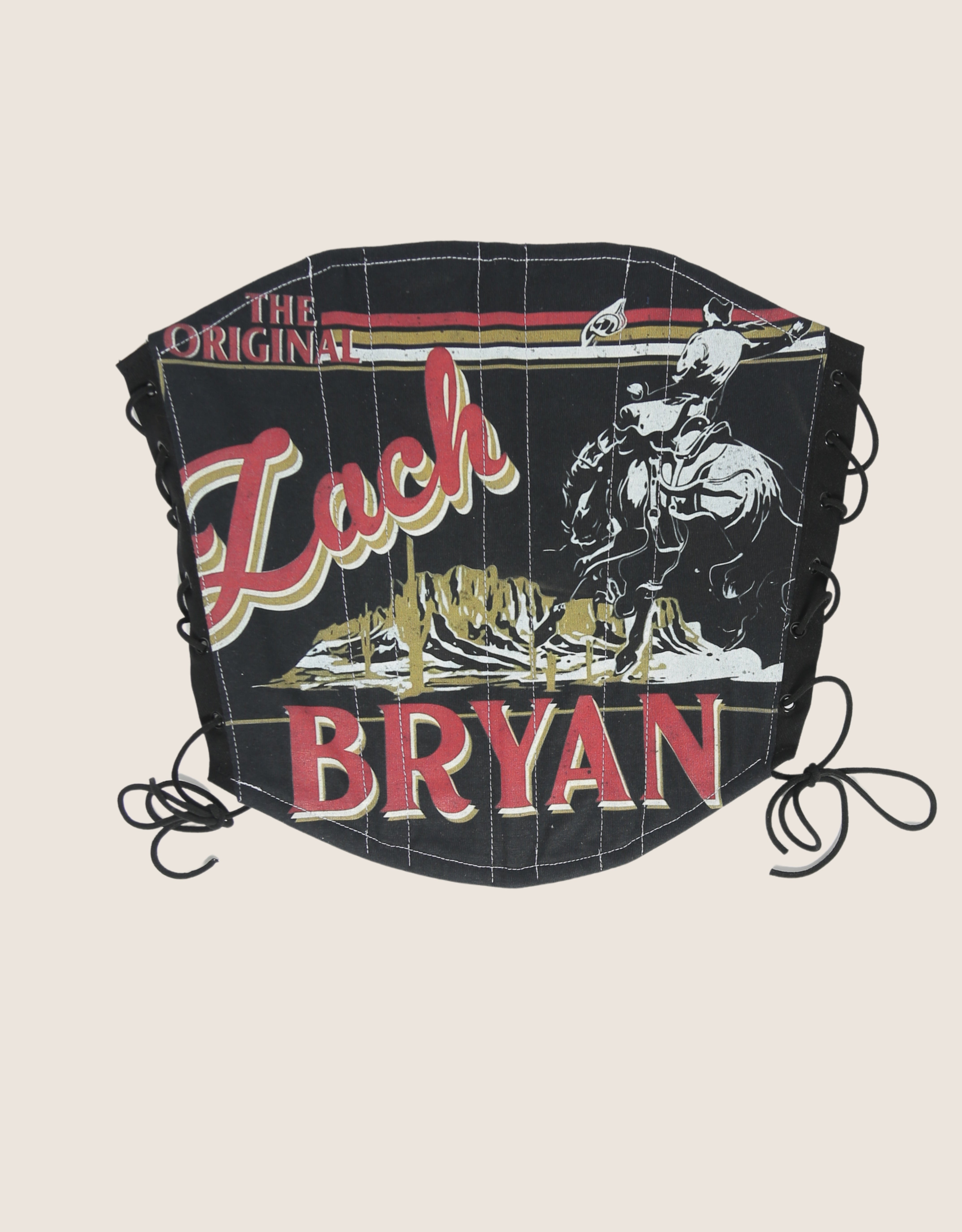 zach bryan side lace strapless corset