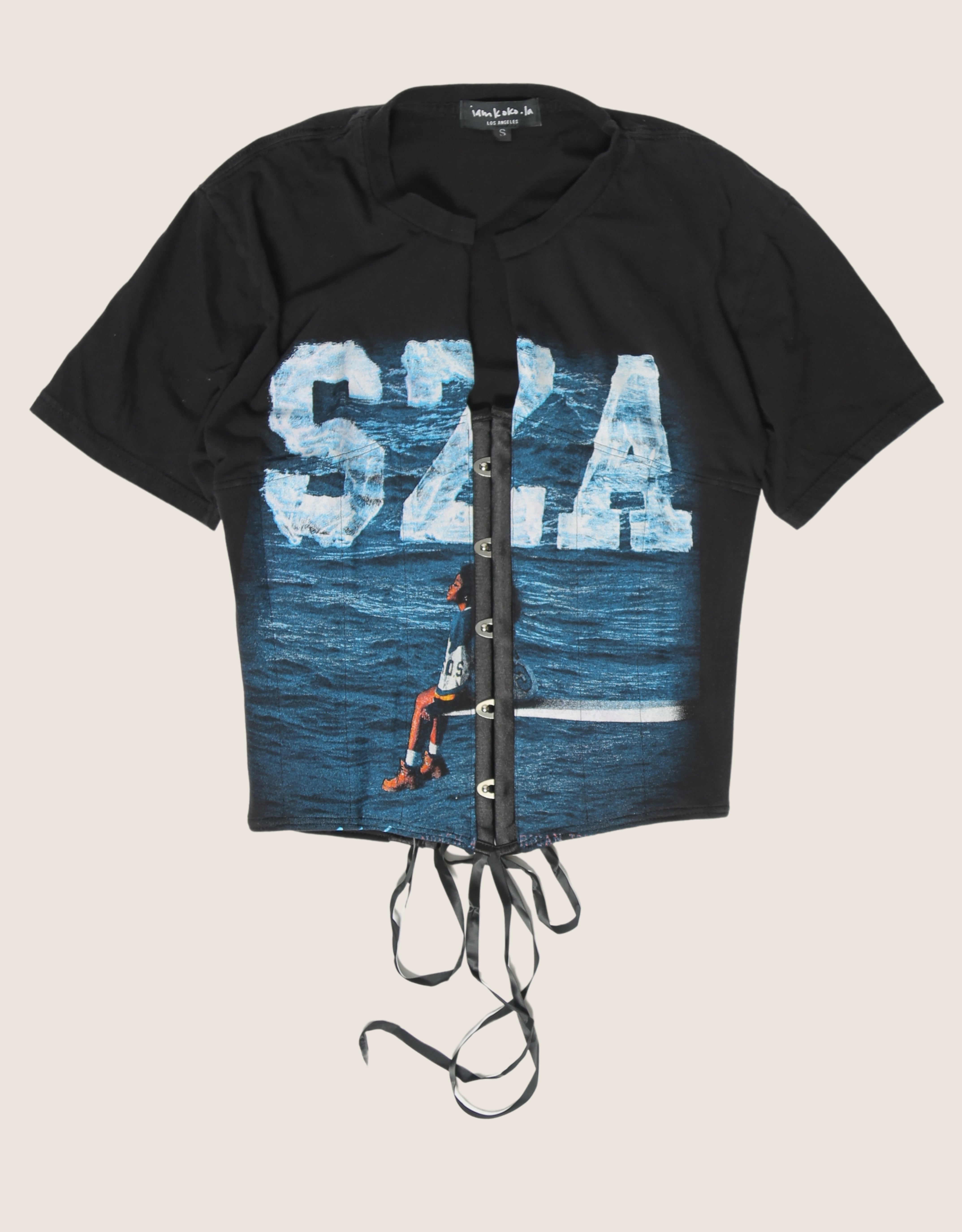 SZA snap corset t shirt (S)