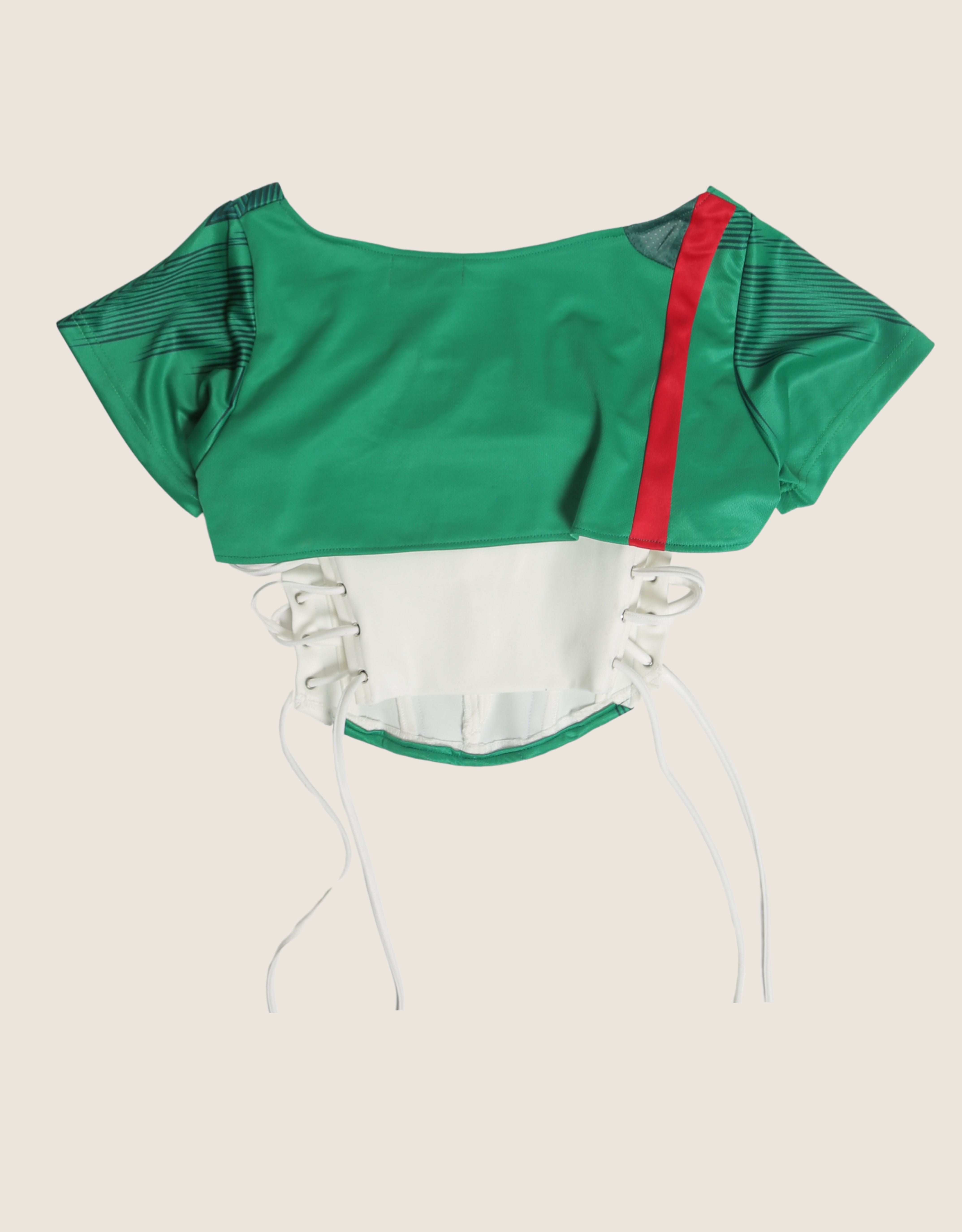 Mexico reworked side lace corset with shrug (S)