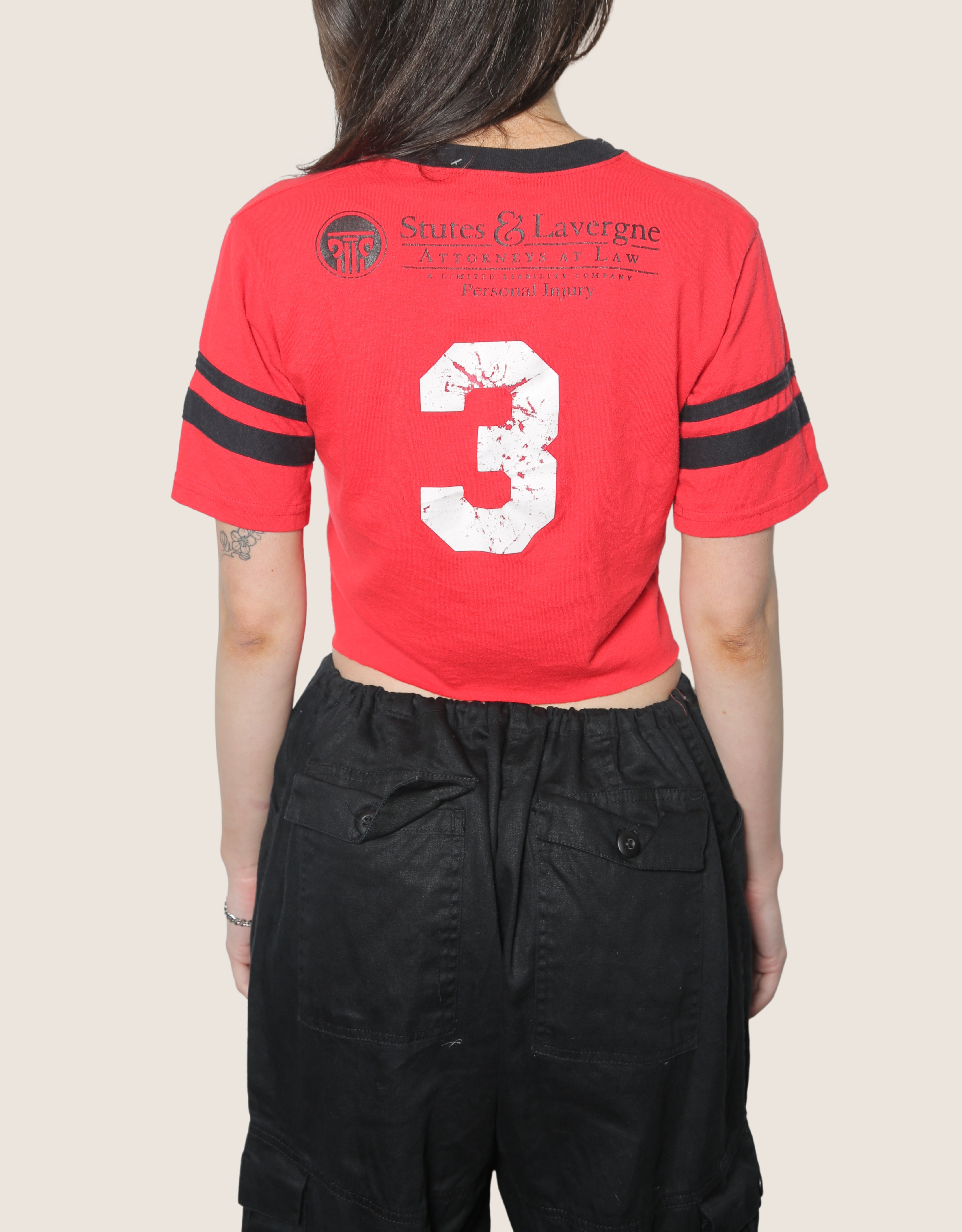 warriors cropped vintage tee