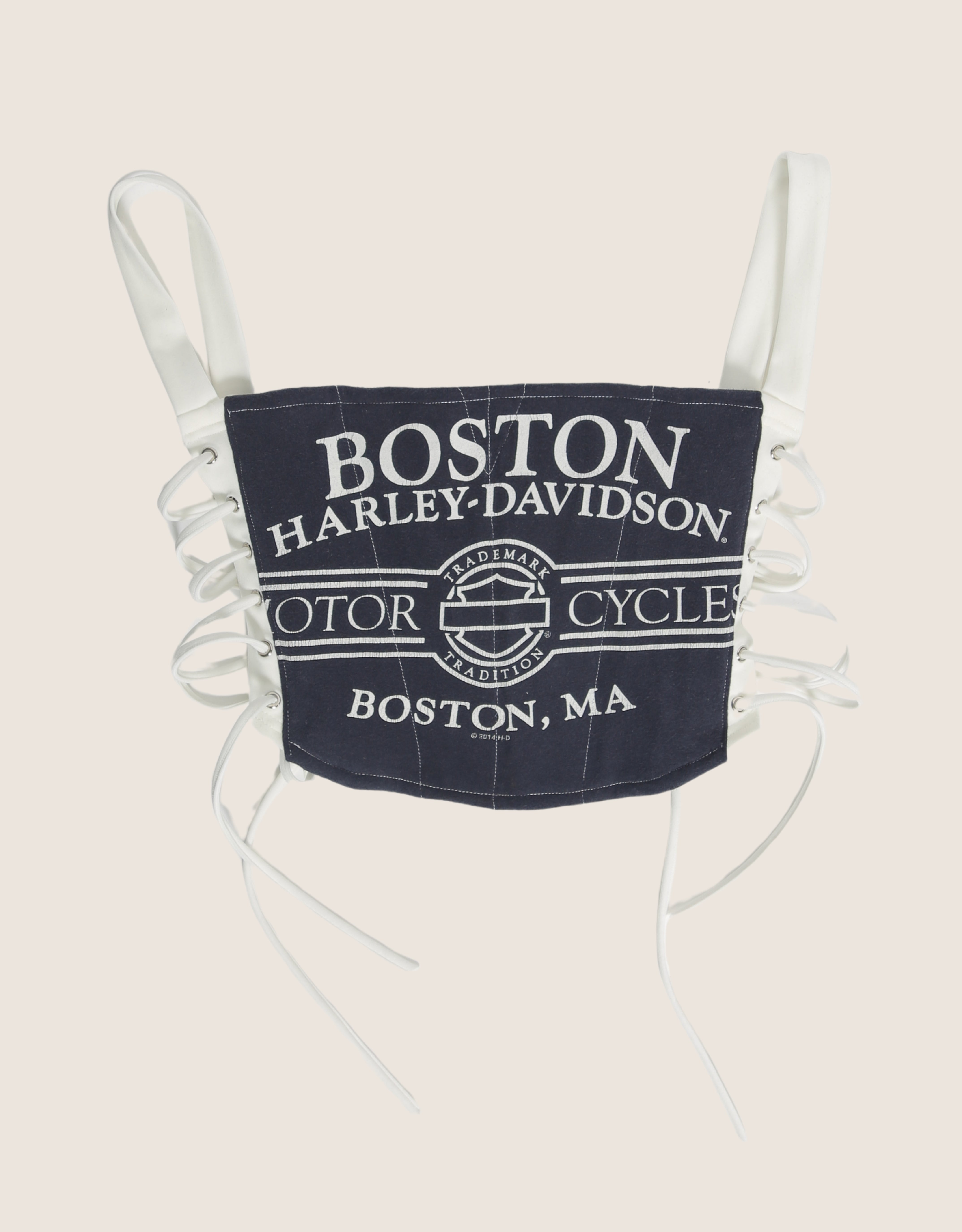 harley boston side lace cropped corset (M)