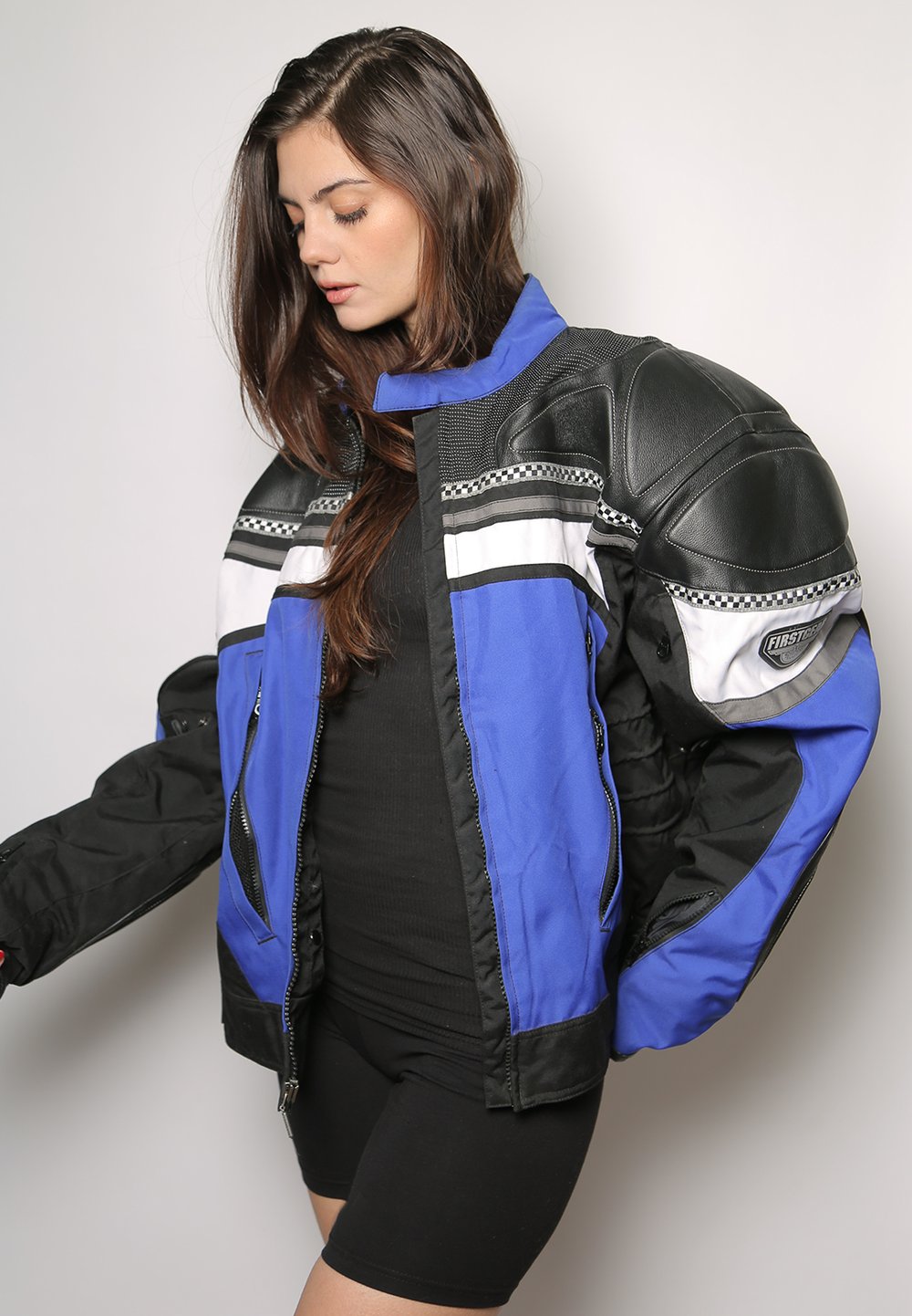 first gear vintage padded moto jacket