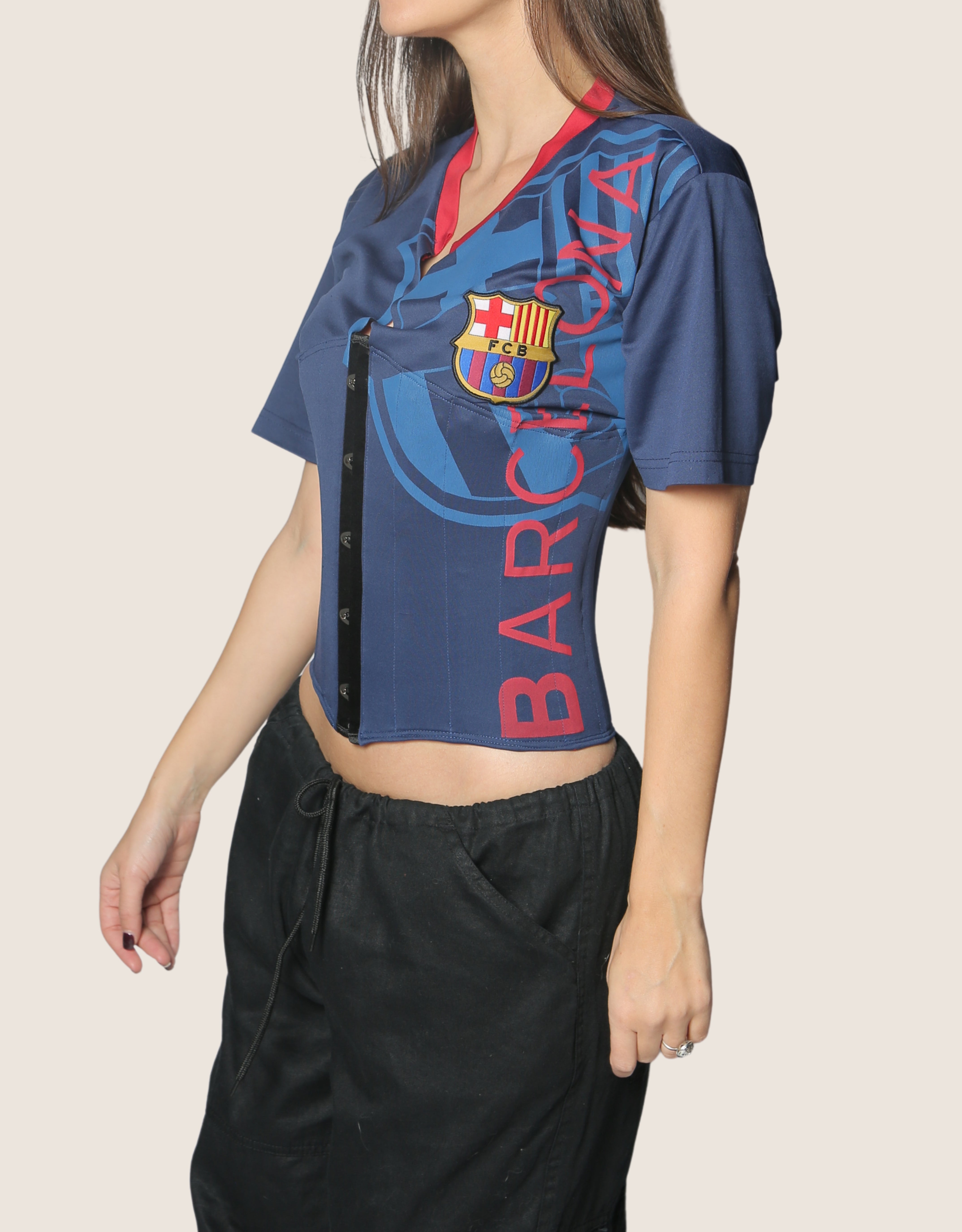 barcelona reworked snap corset jersey (small/medium)