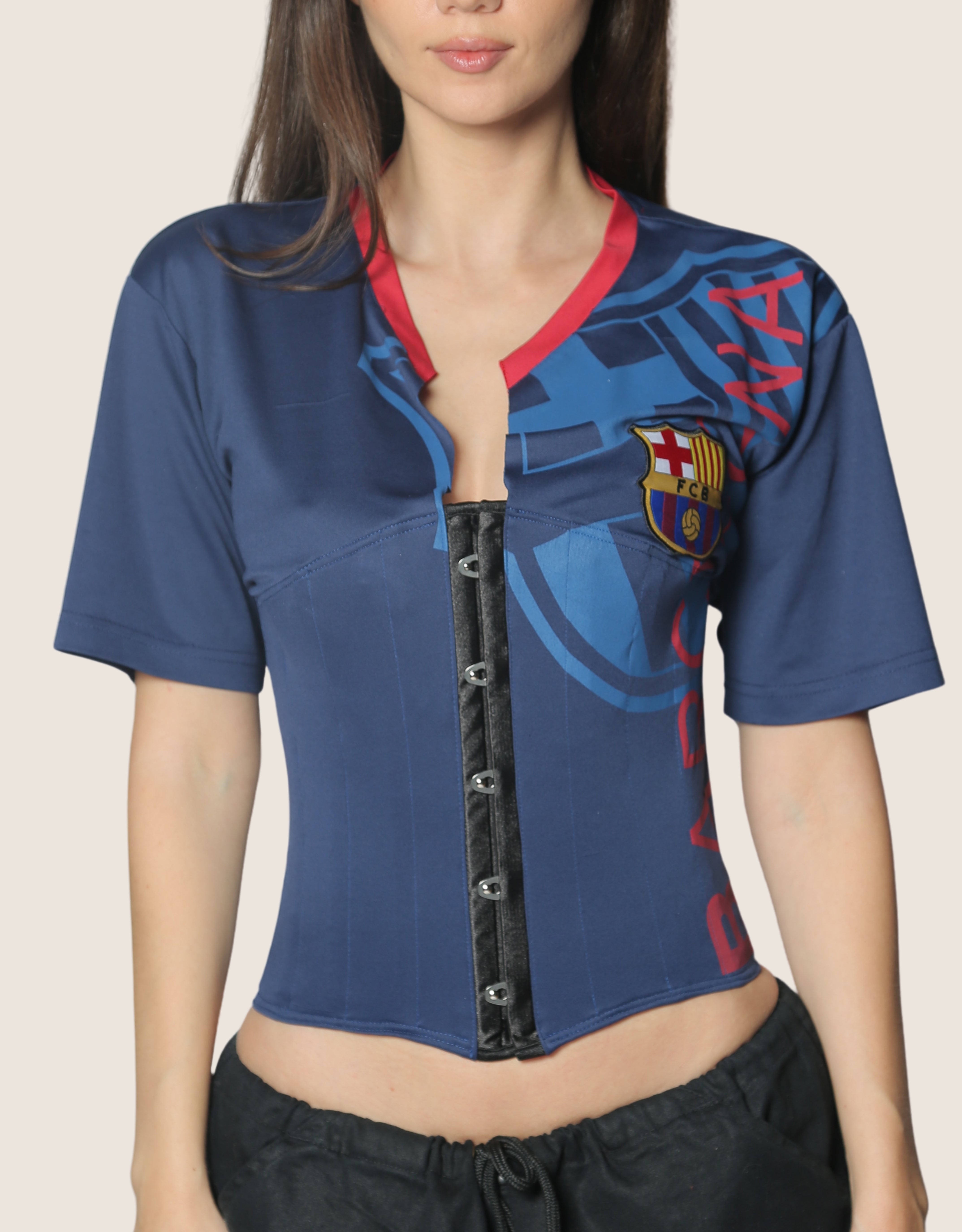 barcelona reworked snap corset jersey (small/medium)