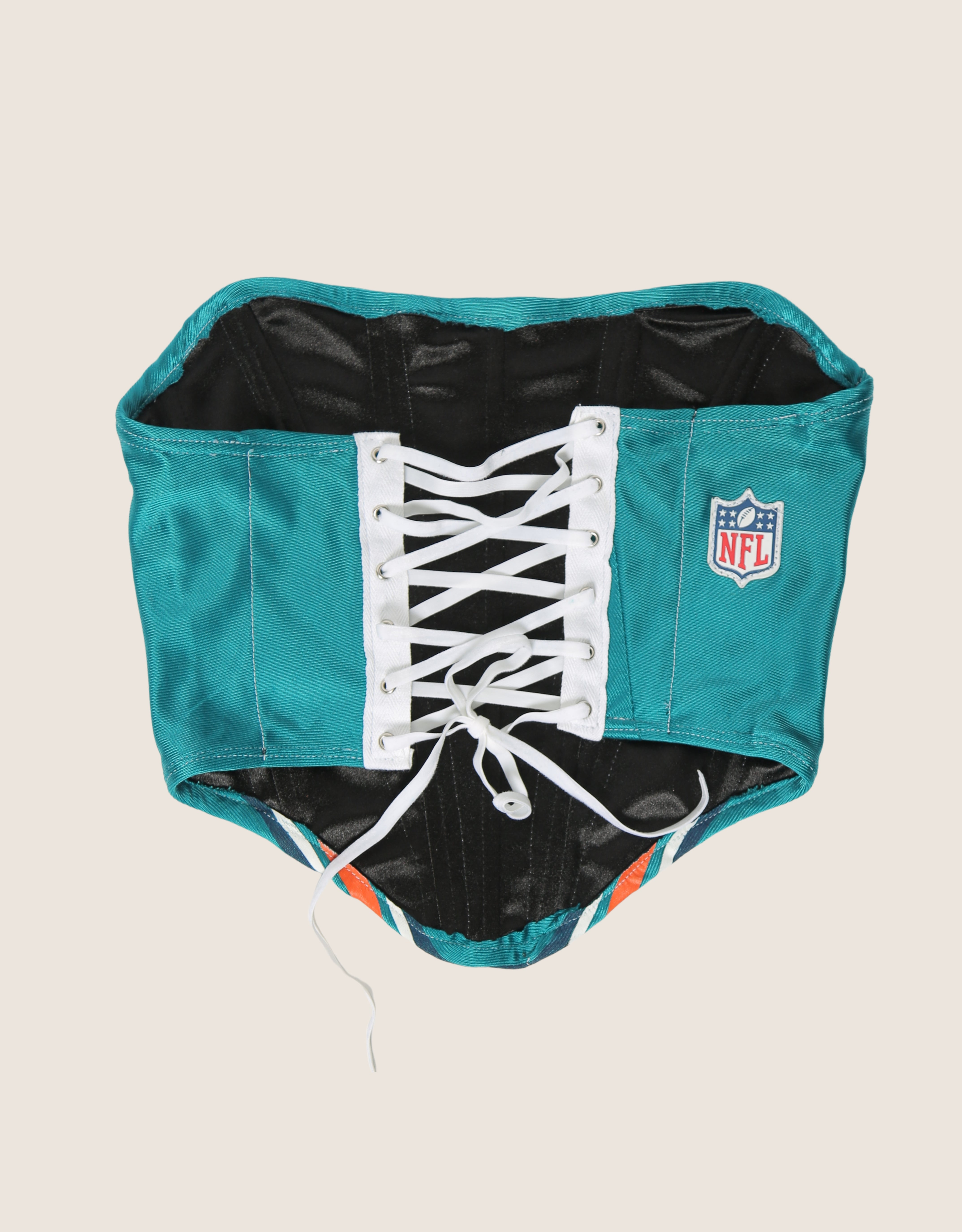 miami dolphins strapless corset (extra small/ small)