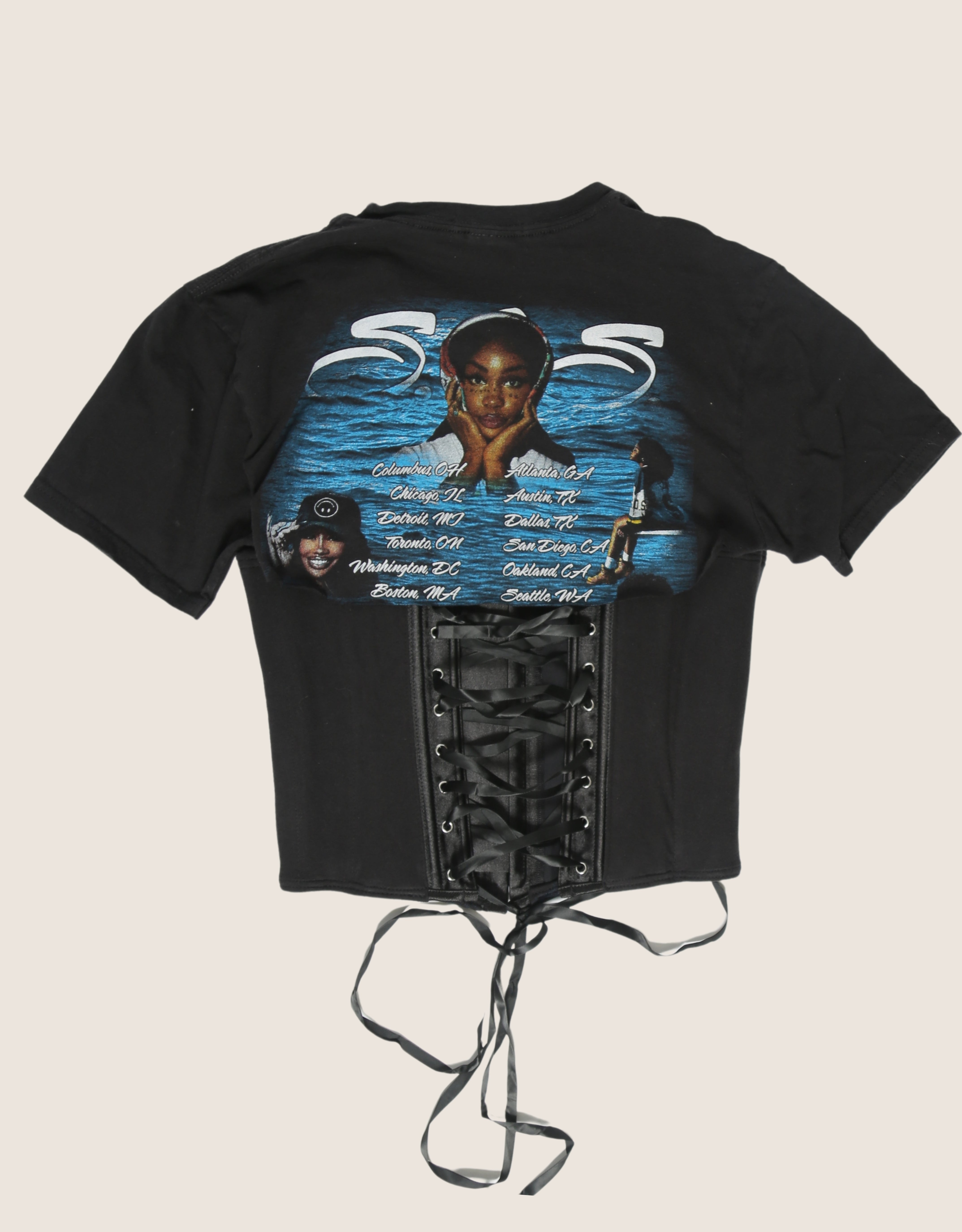 SZA snap corset t shirt (S)