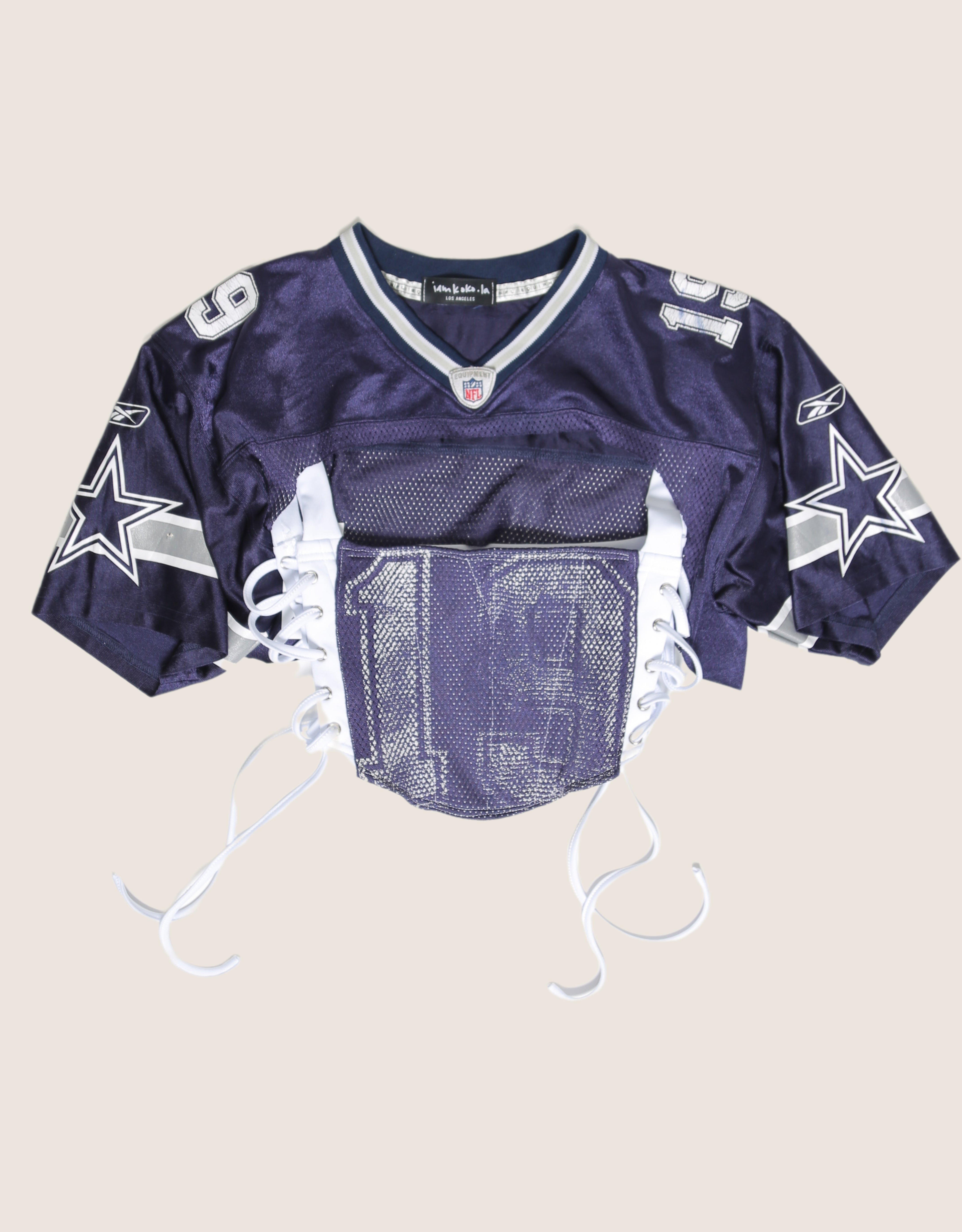 cowboys reworked side lace corset with matching shrug
