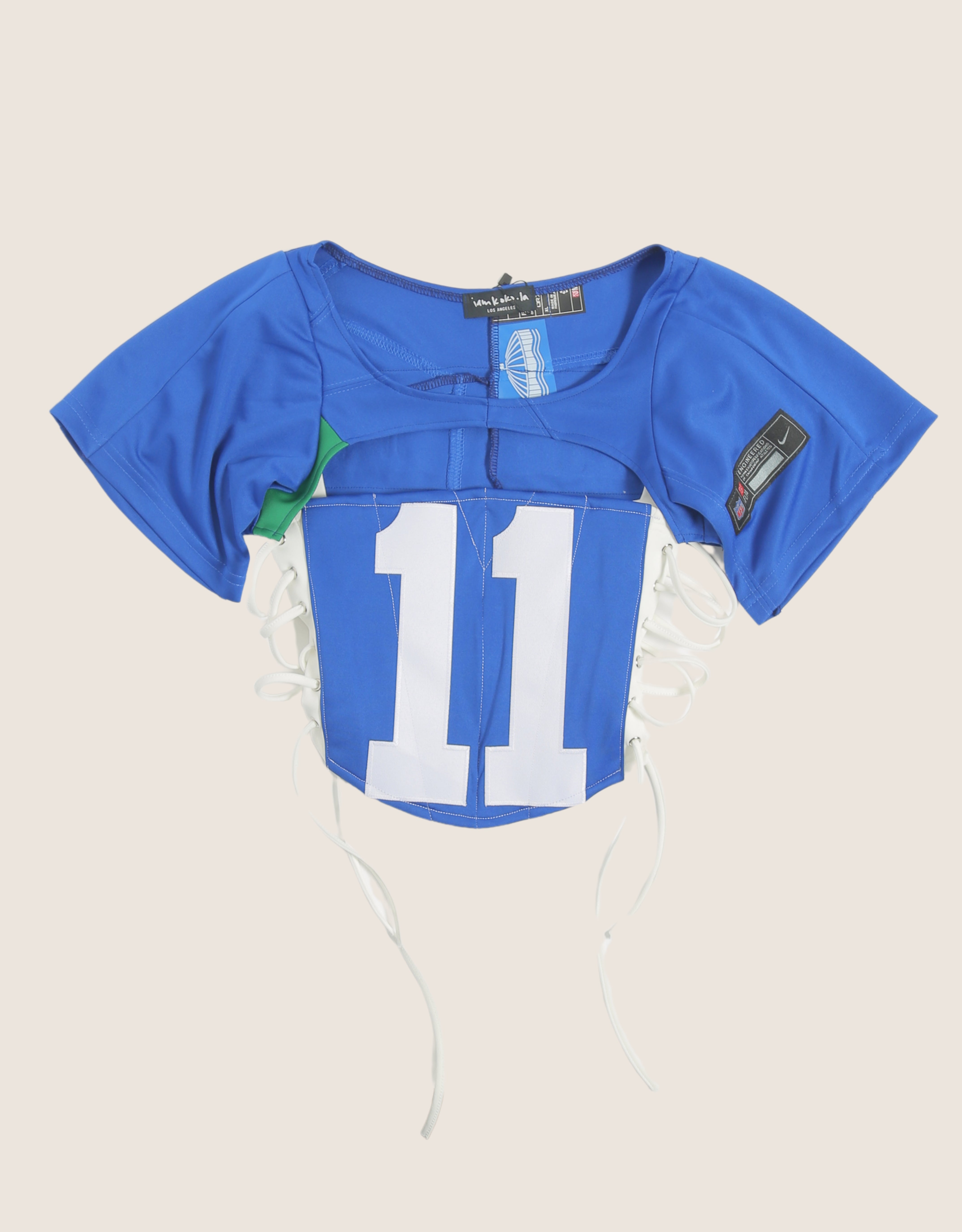 seahawks #11 reworked corset with matching shrug