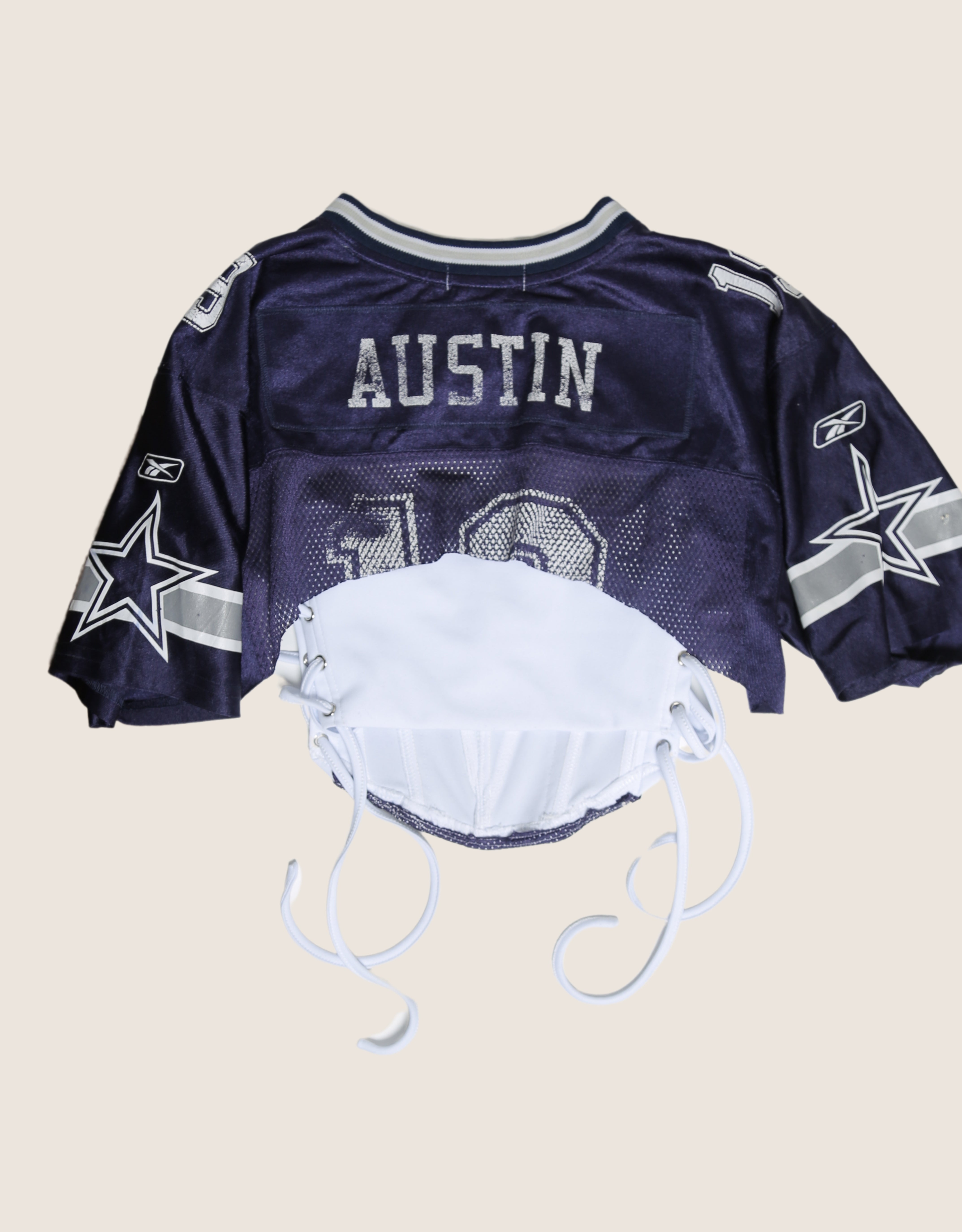 cowboys reworked side lace corset with matching shrug