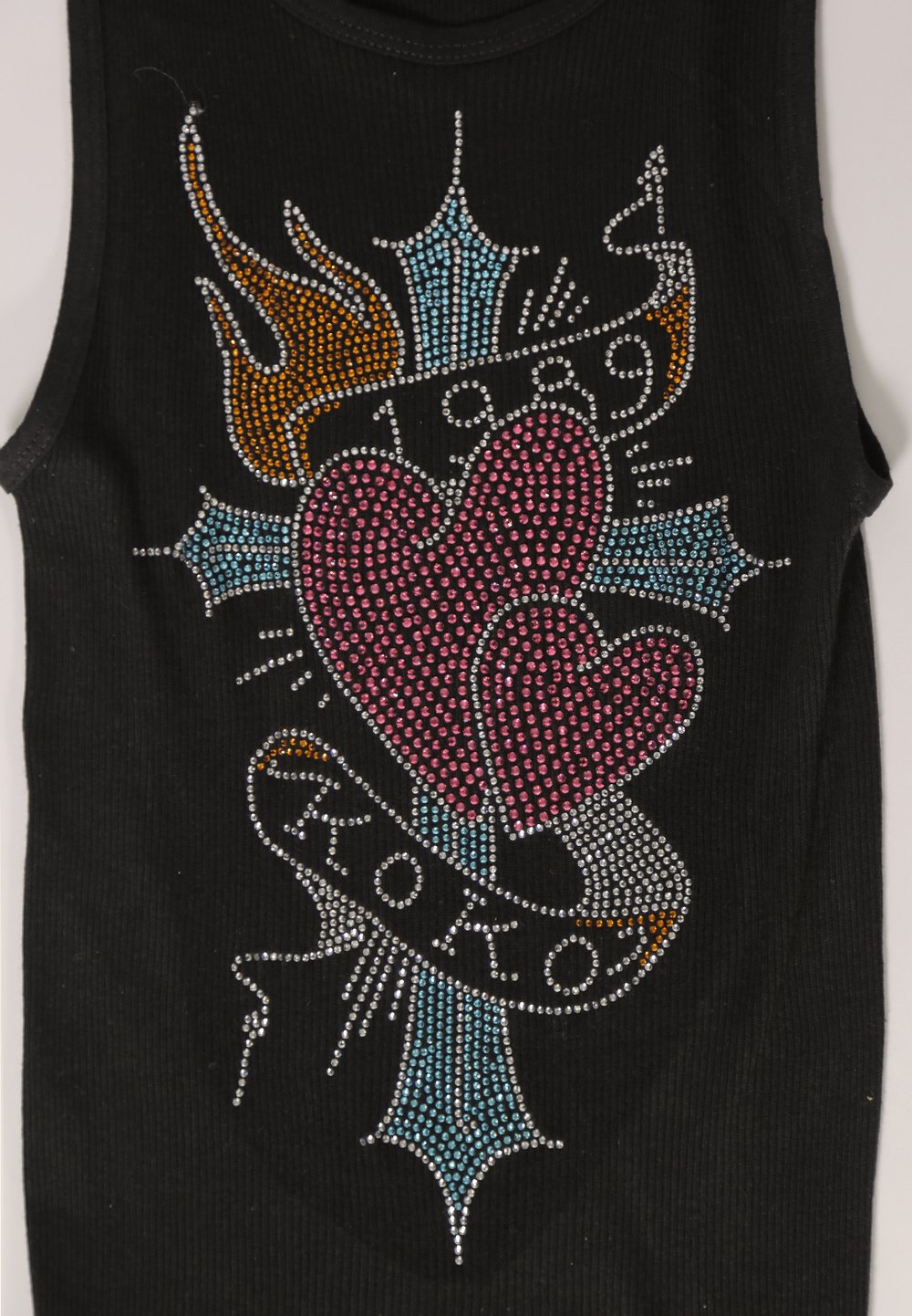 bling bling tattooed cross tank