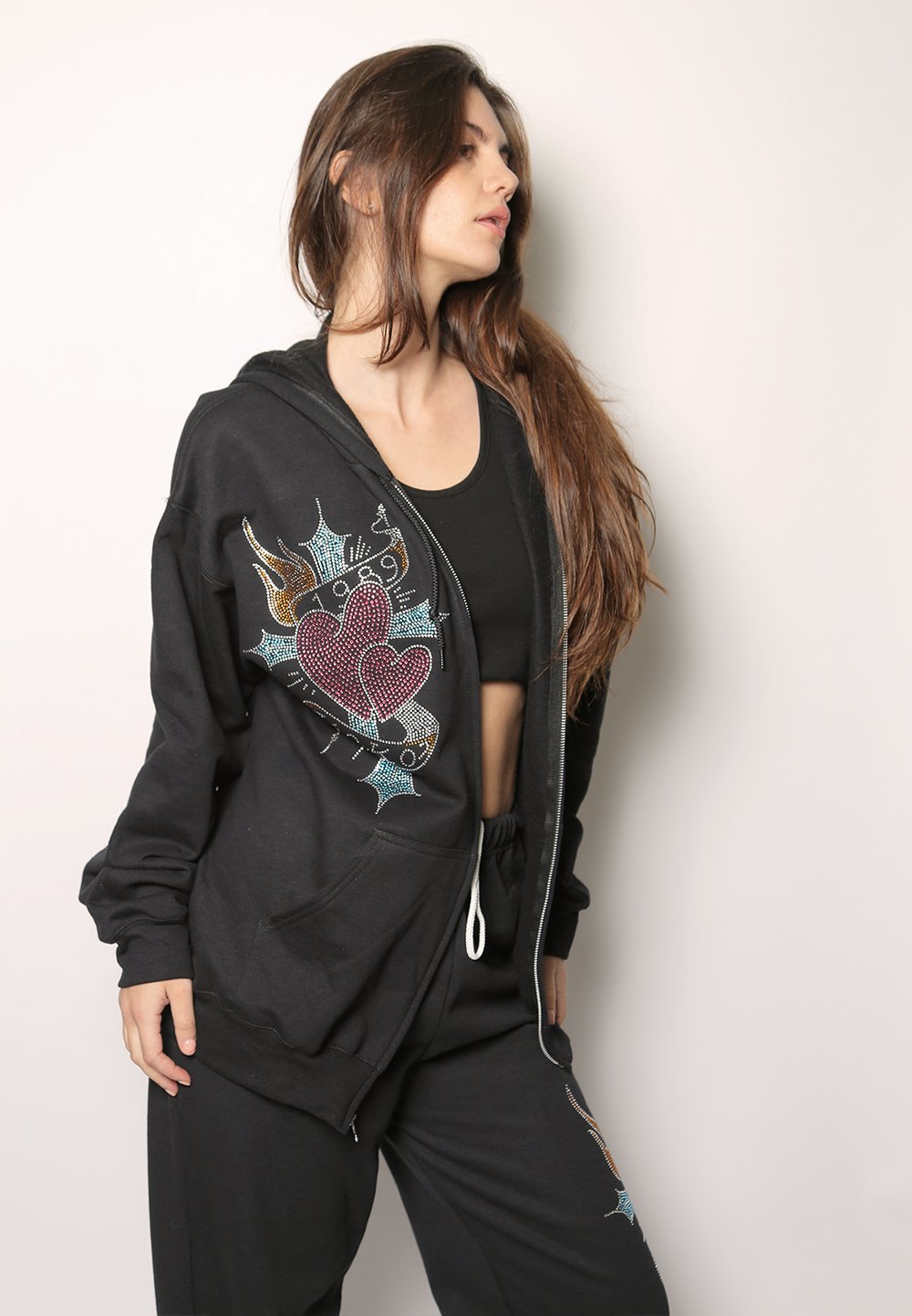 Bling Bling Tattooed Cross iamkoko.la Original Hoodie