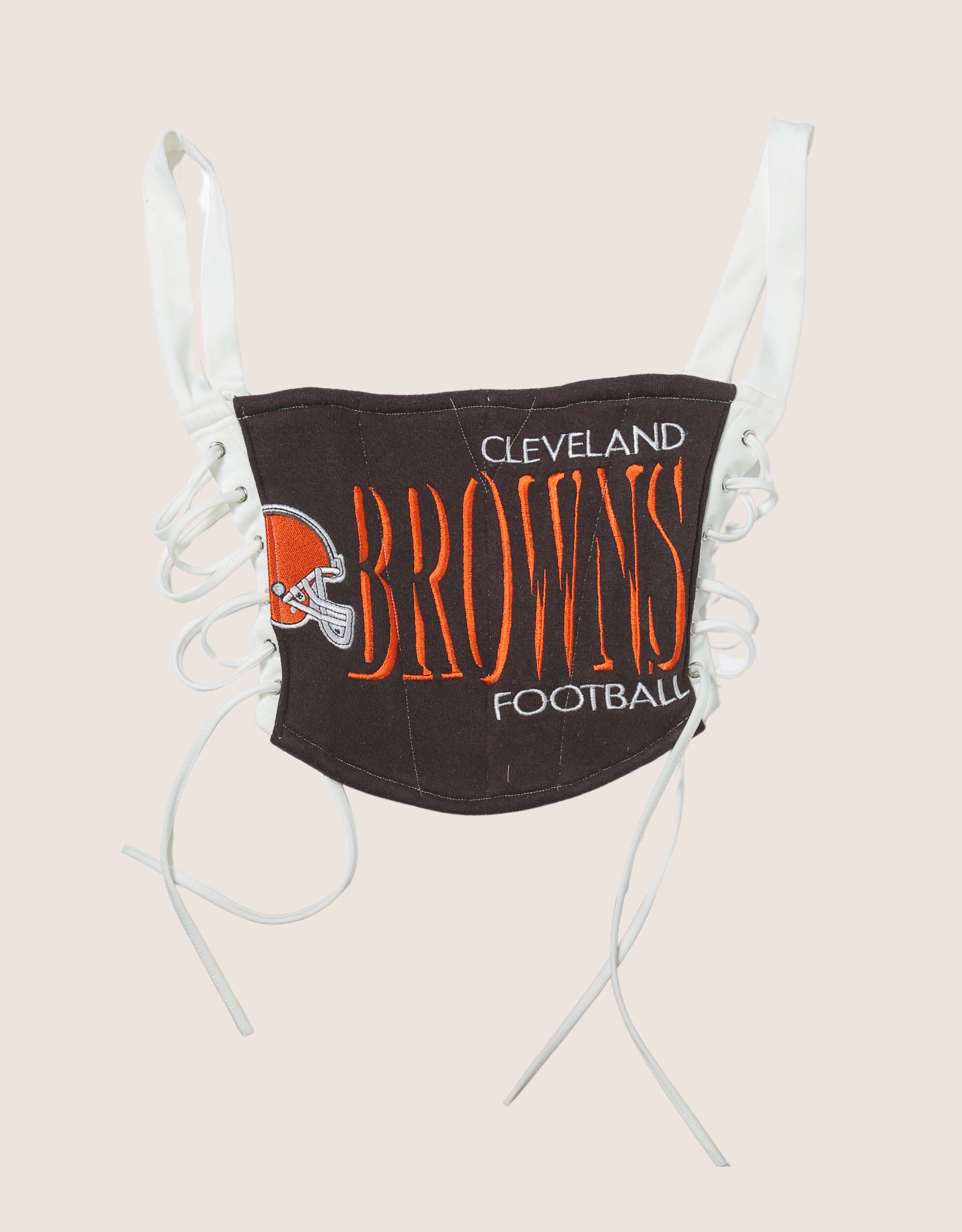 browns reworked corset with matching sweatshirt shrug (med)