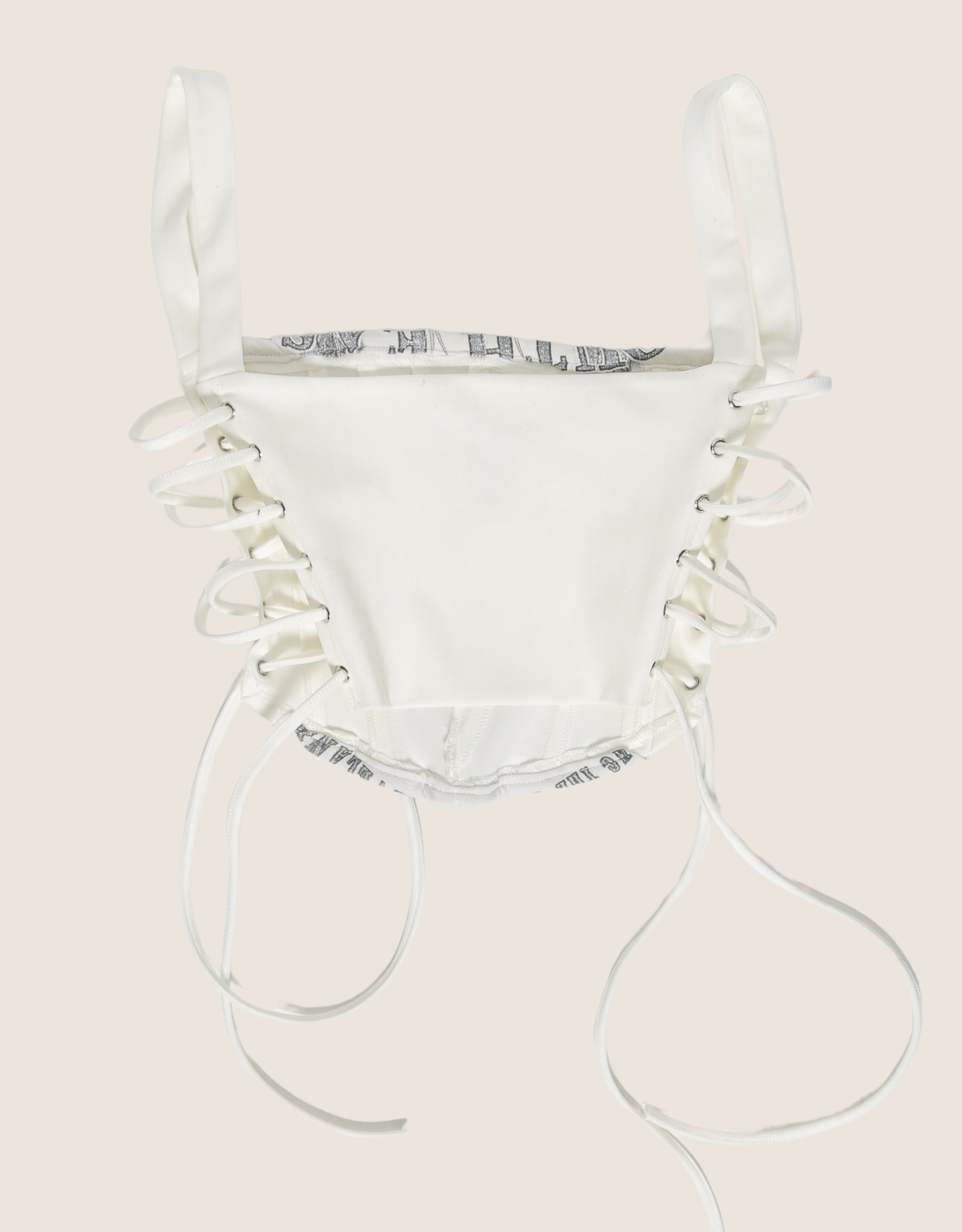 grey eagle harley side lace cropped corset (S)