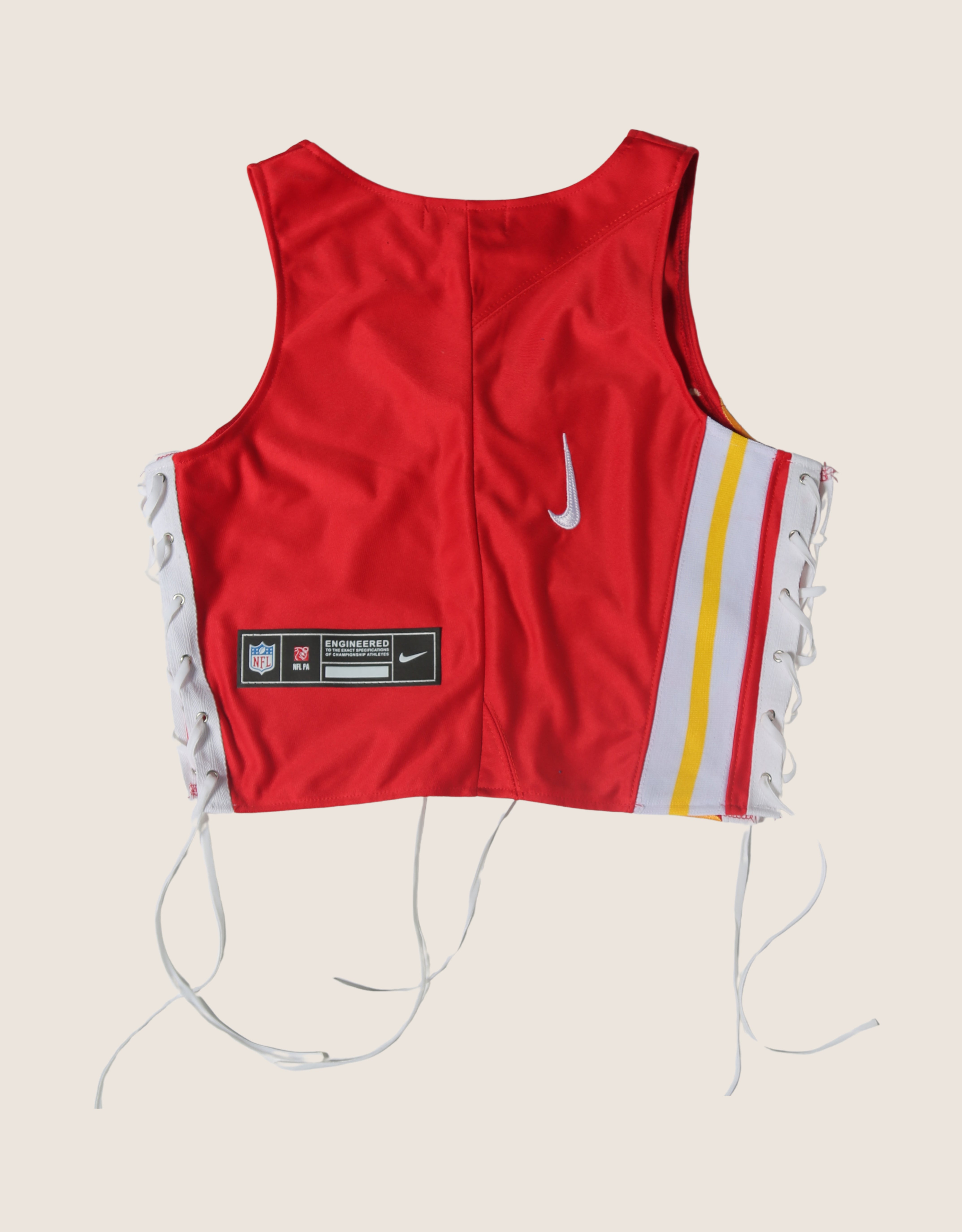 chiefs all laced up reworked tank (medium/ large)