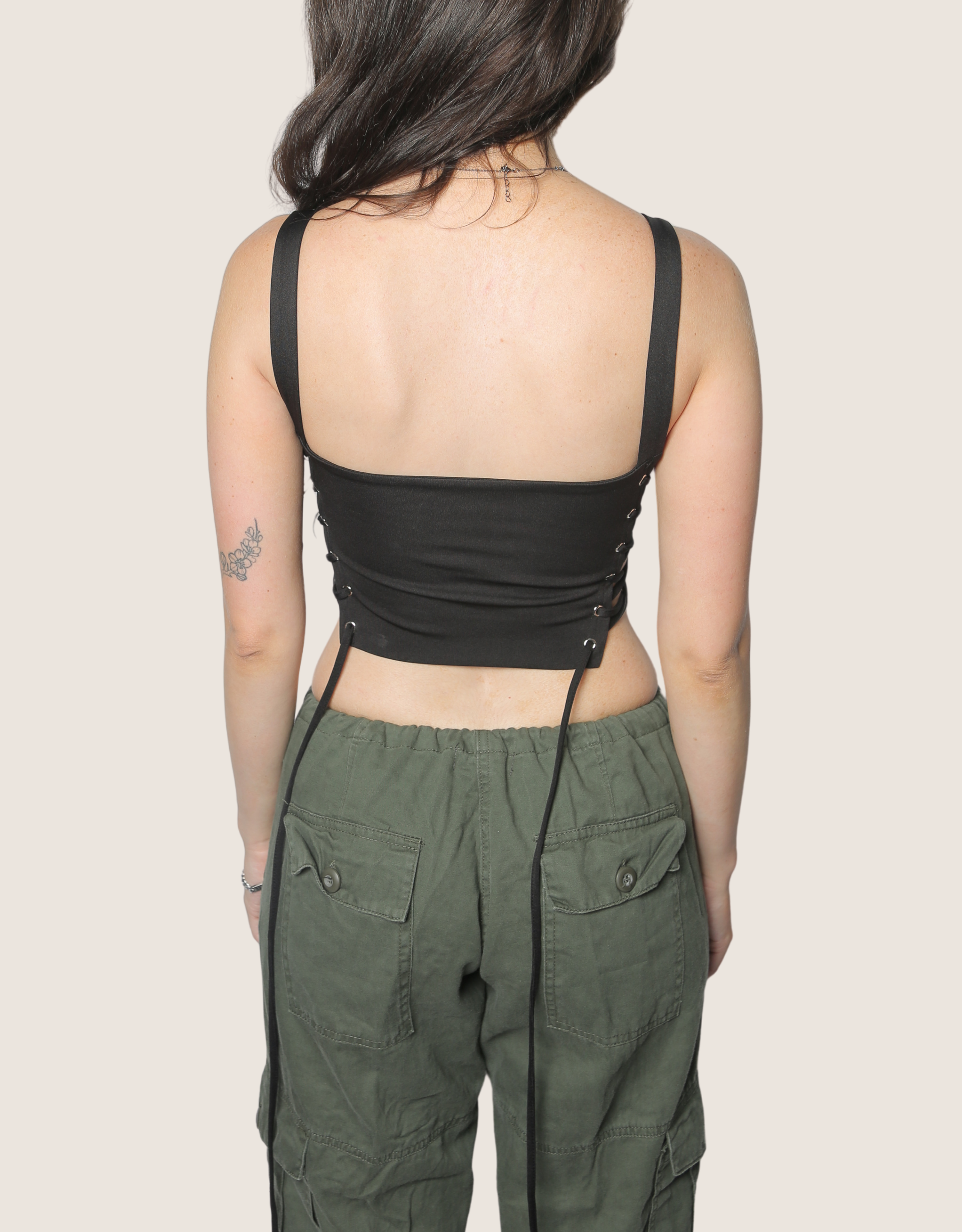 playboy side lace cropped length corset (XS)