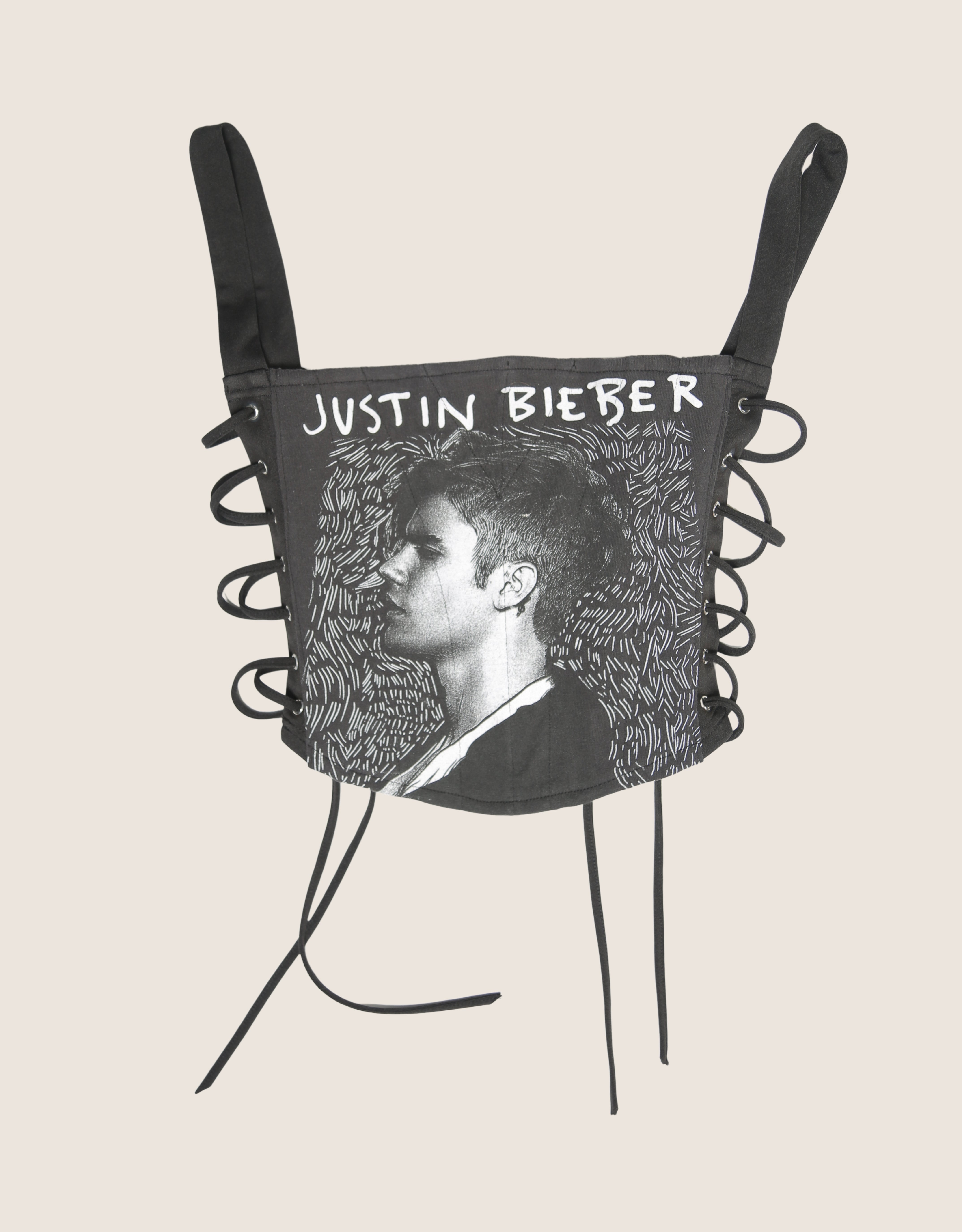custom justin bieber full length side lace up corset