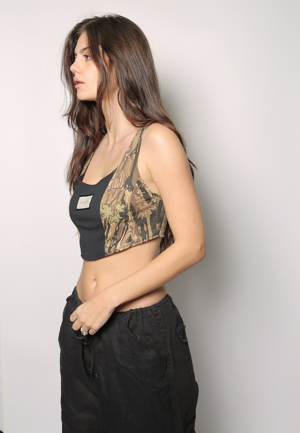Corset Inspired Cropped Tank Top