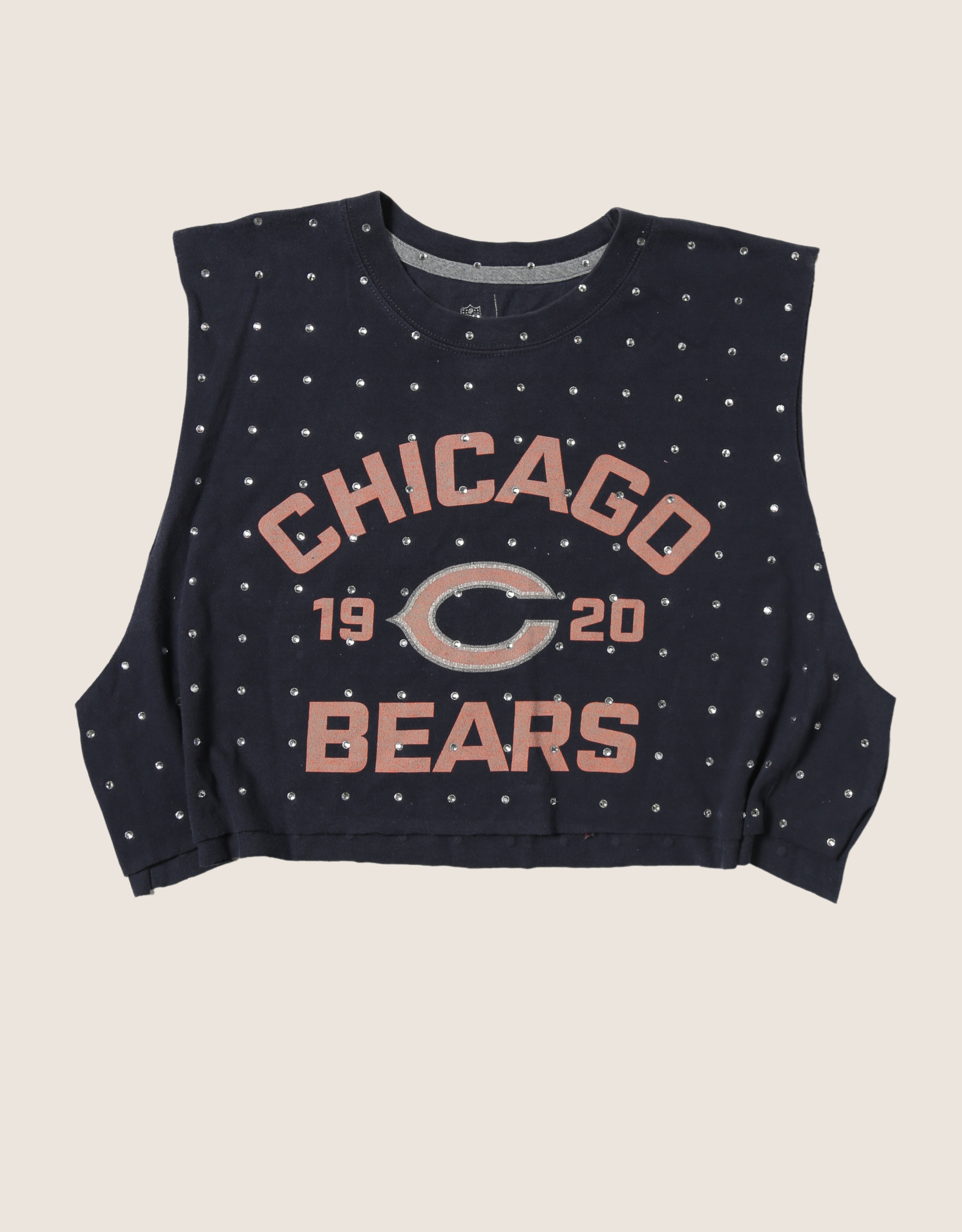chicago bears rhinestone muscle tank