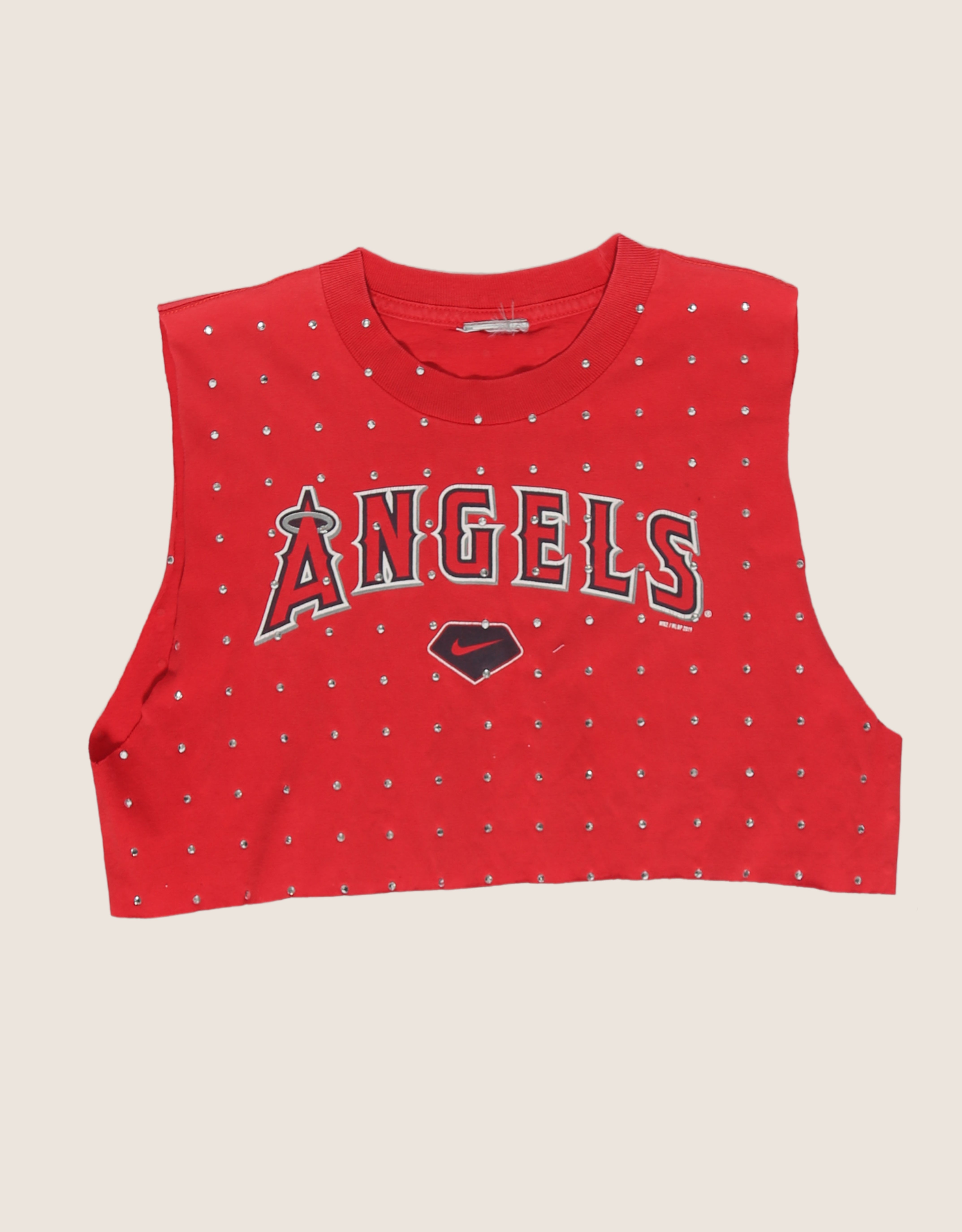 angles baseball rhinestone muscle tank