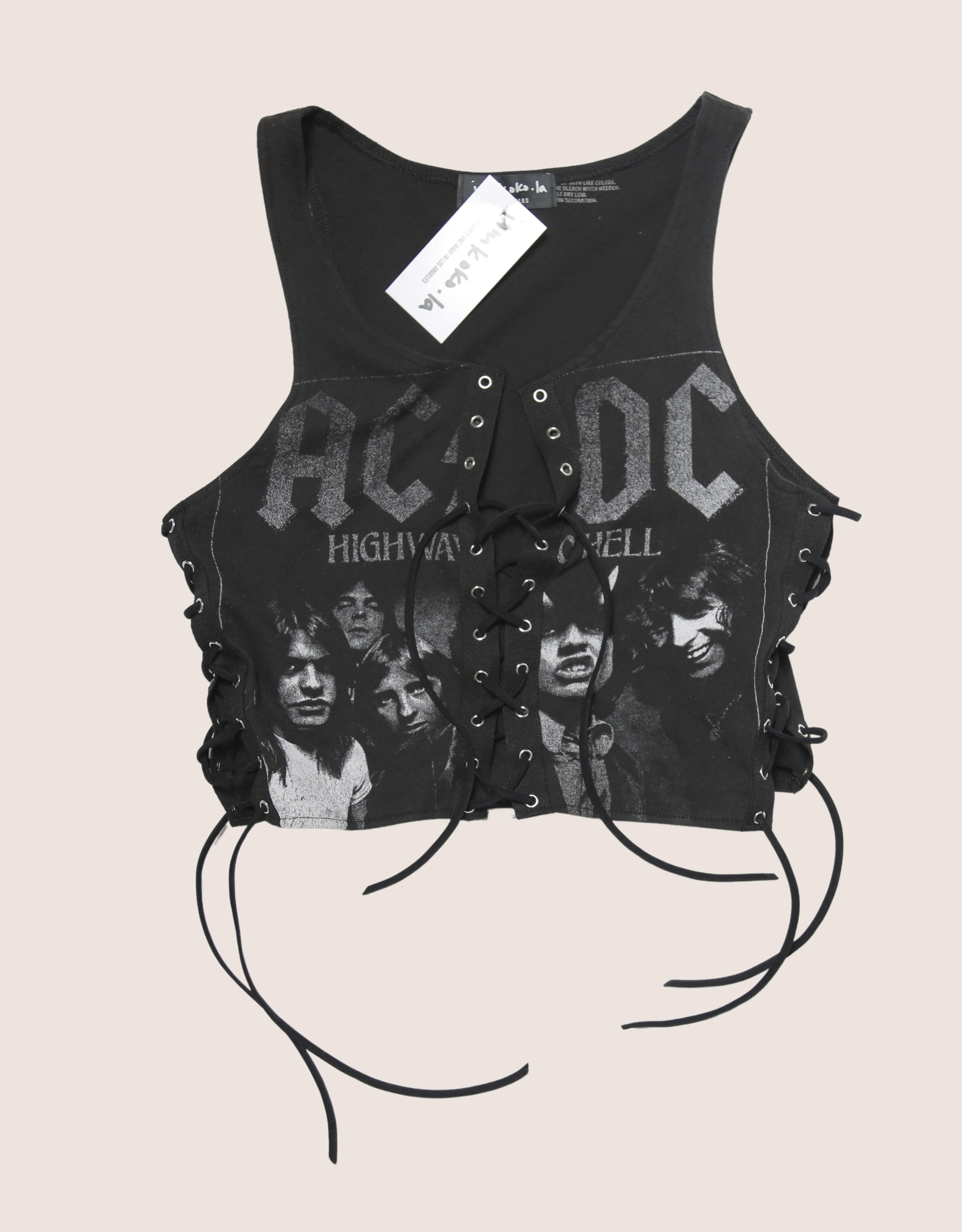 ac/dc all laced up reworked tank (S/M)