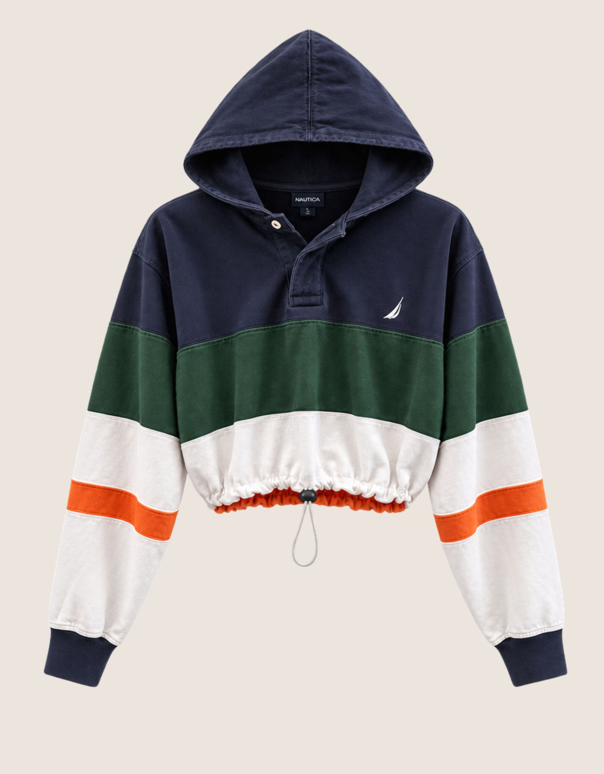 nautica scrunch waist hooded shirt (S/M)