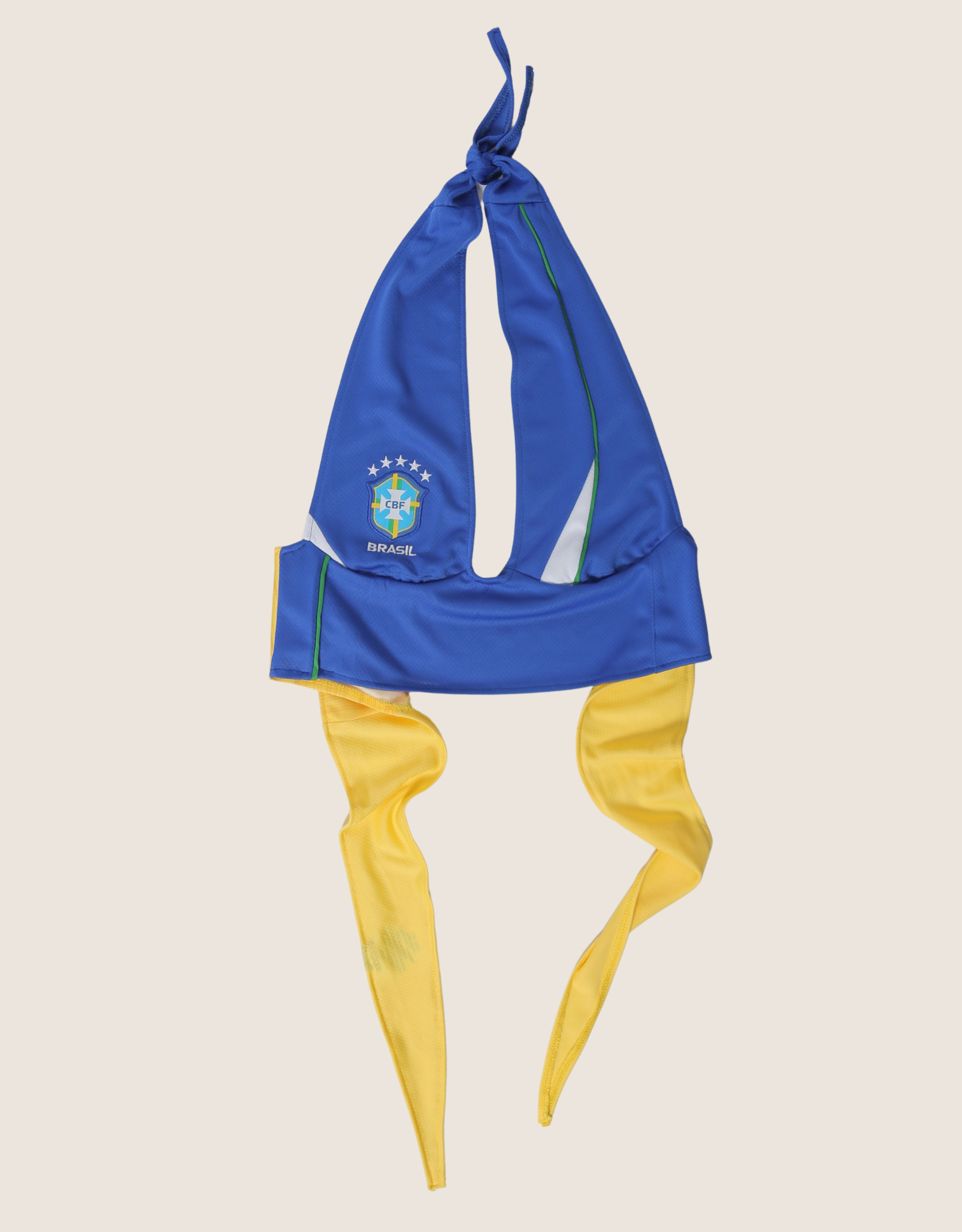 brazil reworked plunge halter top (S)