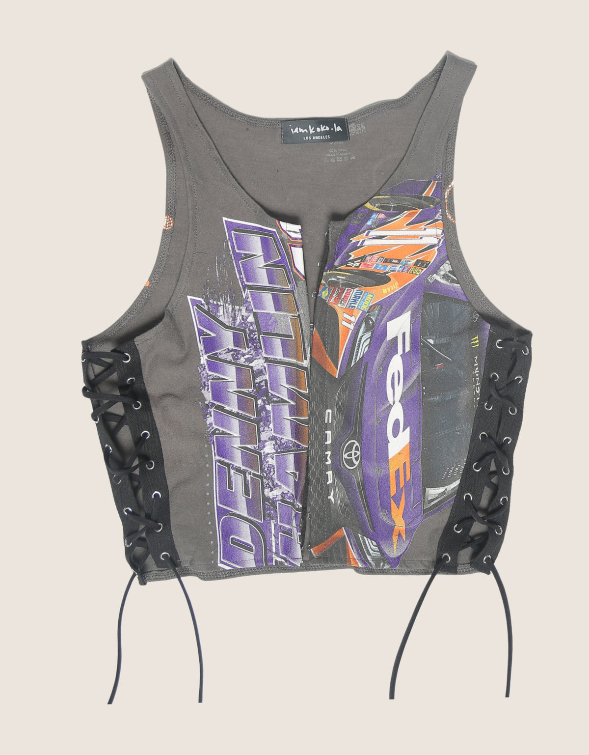 hamlin racing hook and lace cropped tank (S/M)